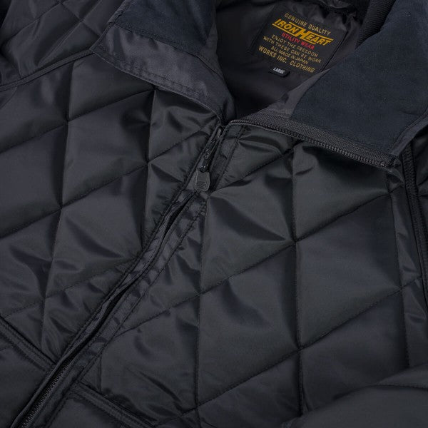Iron Heart IHJ-127-BLK Primaloft Gold Quilted Rider's Jacket - Warm Winter Motorcycle Jacket for Men, Waterproof & Windproof Biker Outerwear for Riding, Travel & Outdoor Activities