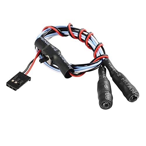 2x LED Headlight Replacement Parts for 1:10 RC Crawler SCX10 RC Car Body Shell - Blue & Green Lights (Black Color) | Perfect for Off-Road Night Racing & Crawling Adventures