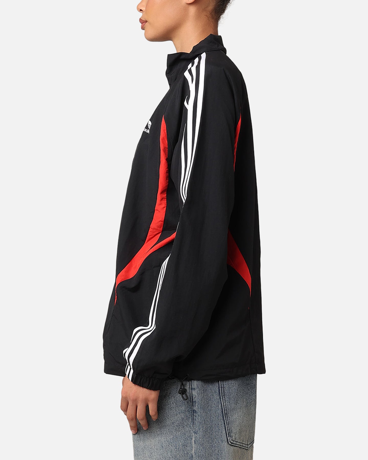 Adidas Archive Track Jacket - Black/Red Athletic Running Jacket for Men | Lightweight Training Hoodie for Gym & Outdoor Sports
