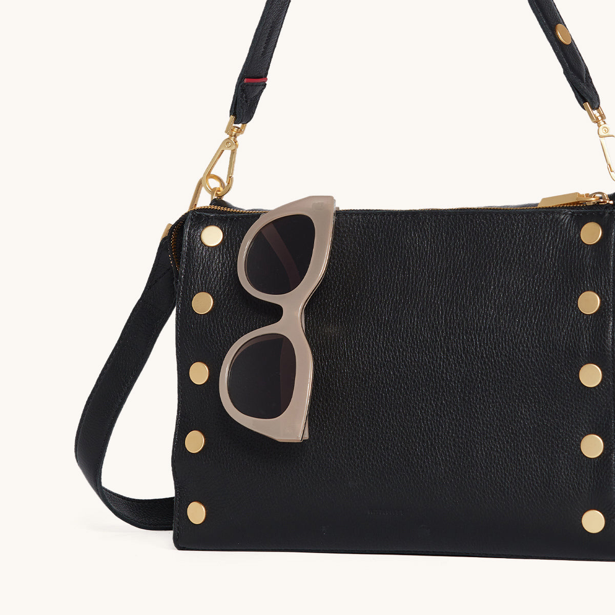 Montana Clutch - Black & Brushed Gold Large Crossbody Bag for Women | Fashionable Handbag for Parties, Date Nights & Everyday Use