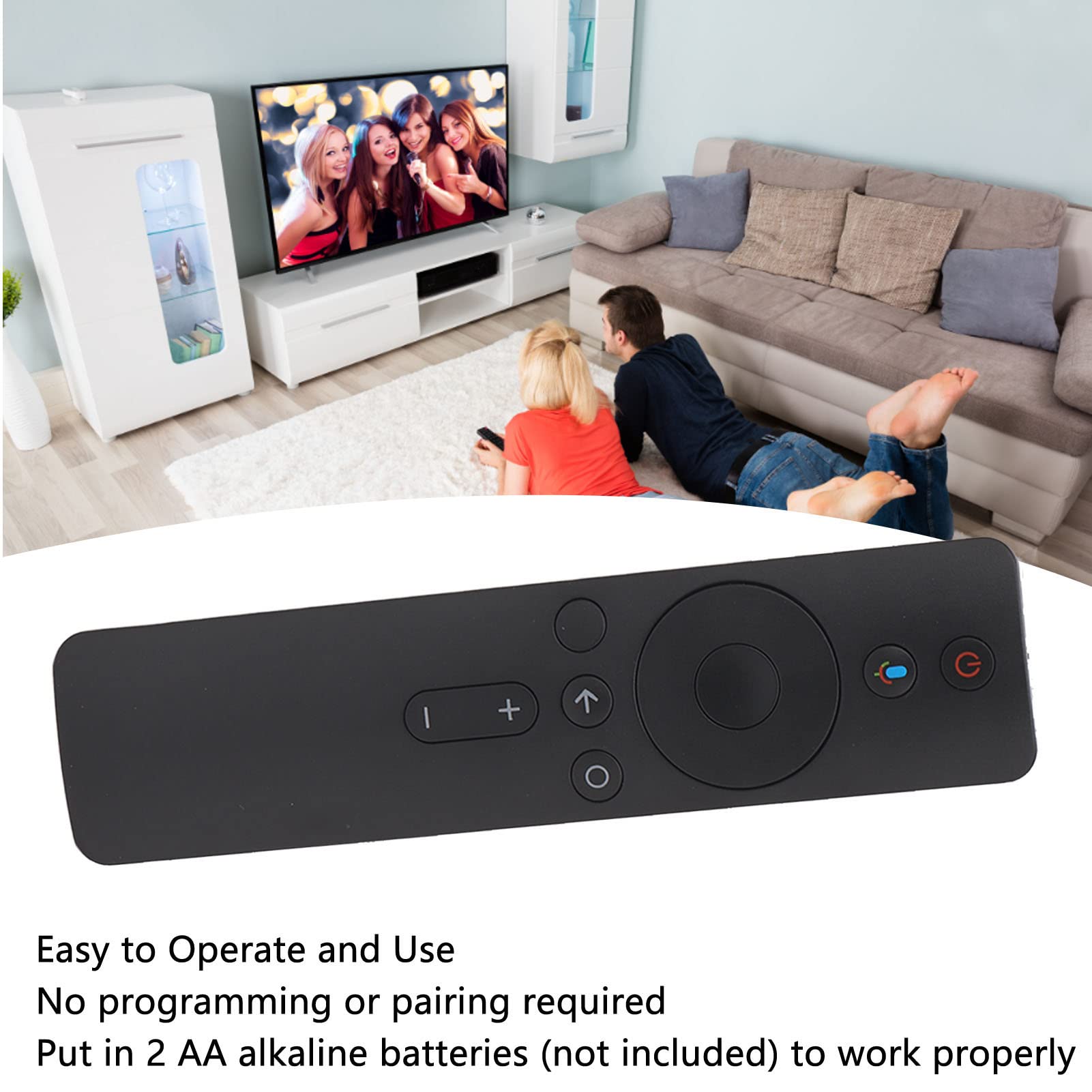 Original TV Box Remote Replacement for Mi Box S - Bluetooth Voice Control Remote Compatible with Mi TV Box (No Programming Needed) - Perfect for Streaming, Gaming & Home Entertainment