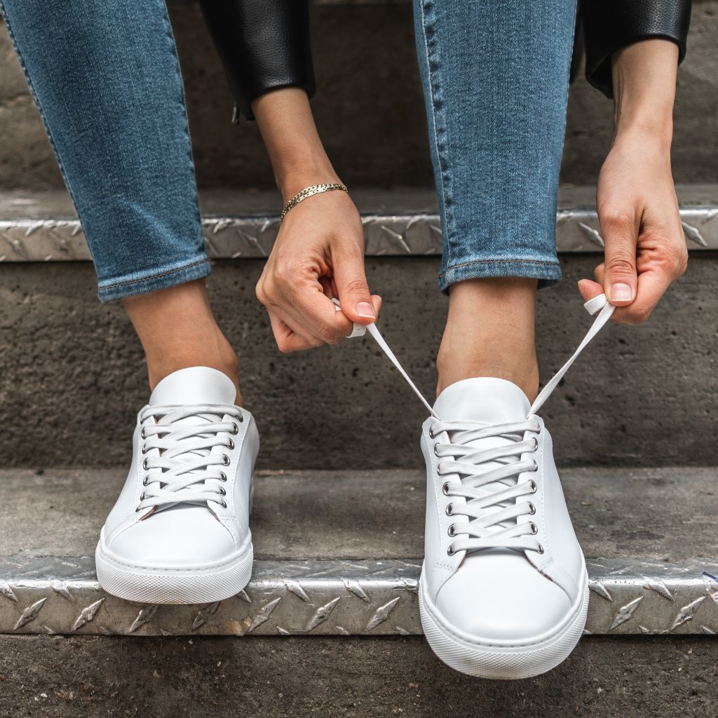 Women's Premier Low Top Sneakers - White | Comfortable Casual Shoes for Everyday Wear, Walking & Light Sports