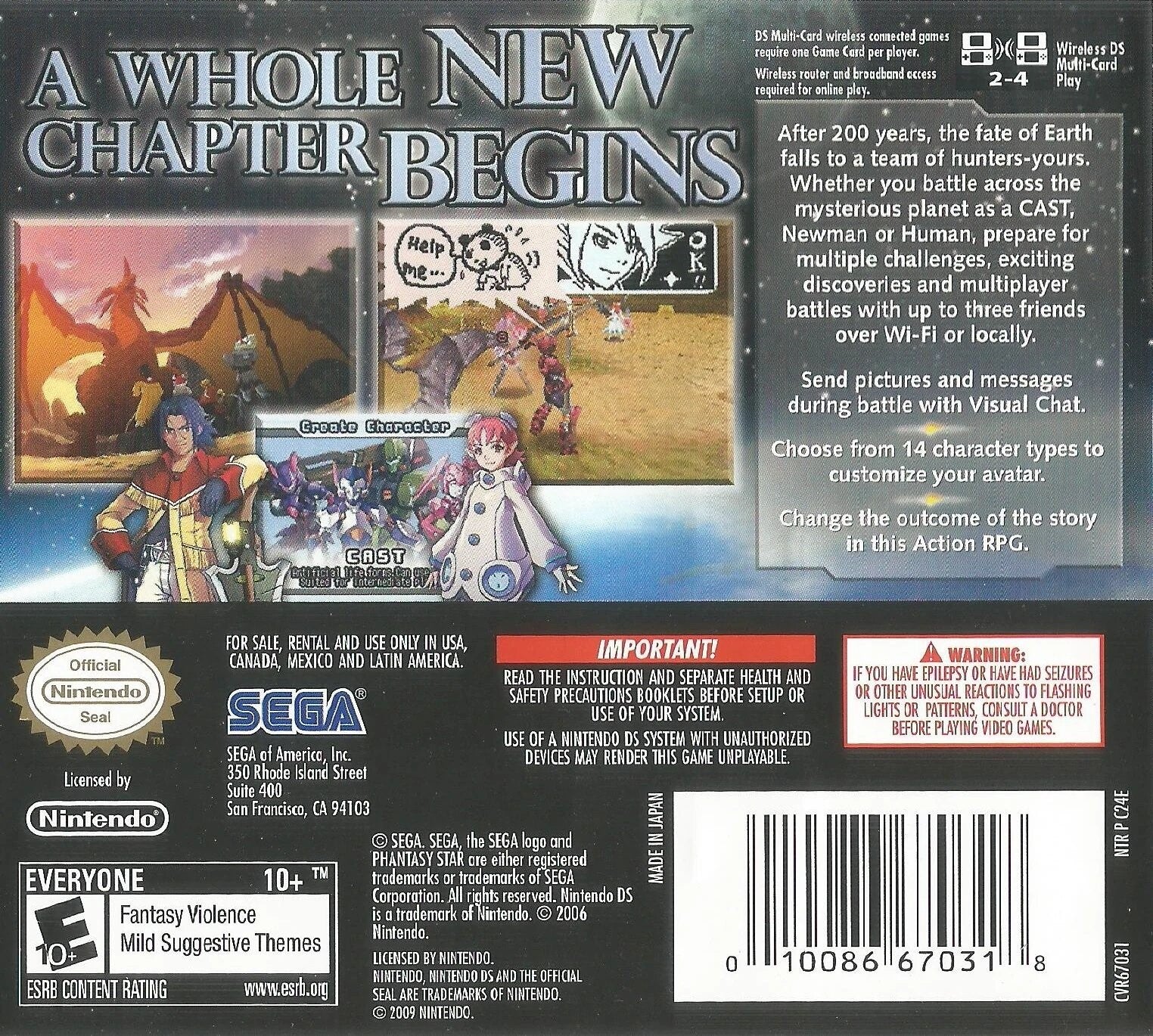 Used Phantasy Star 0 DS Video Game - Authentic Nintendo DS RPG Adventure | Perfect for Collectors & Retro Gamers | Great for Travel & Nostalgic Gaming Sessions