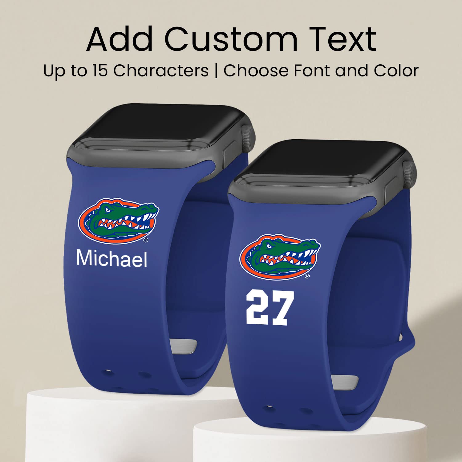 Florida Gators Custom HD Watch Band Compatible with Apple Watch - Durable & Stylish Affinity Bands for Sports, Fitness & Everyday Wear