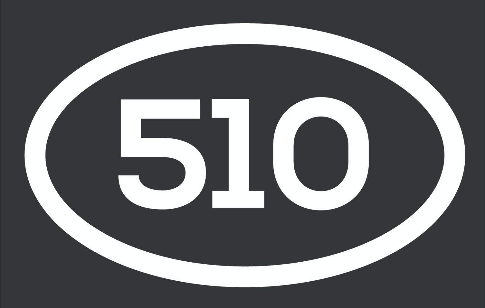 510 Area Code Magnet Sticker - California, Oakland, Alameda, Berkeley Pride Vinyl Decal - Waterproof Car Bumper Sticker 5 Inch - Perfect for Cars, Laptops & Water Bottles to Show Local Pride