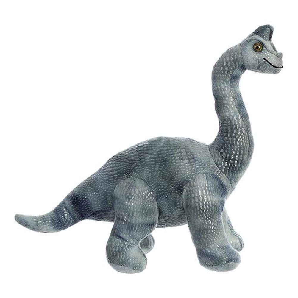 Aurora® Ferocious Dinos & Dragons Diplodocus Plush Toy - 13 Inch Gray Stuffed Dinosaur for Kids | Prehistoric Playtime, Cuddly Companion Gift for Boys & Girls | Perfect for Bedtime, Nursery Decor & Dino-Themed Parties