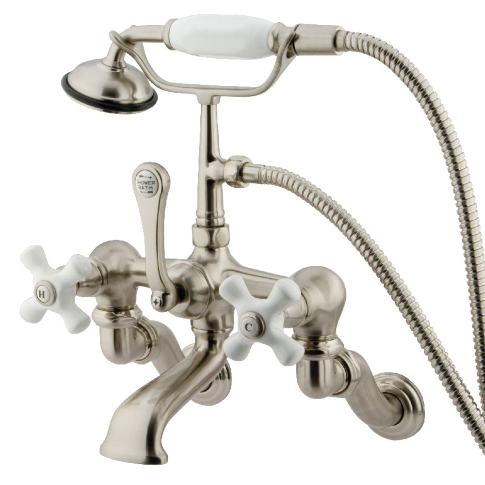 Kingston Brass CC465T8 Vintage Wall Mount Clawfoot Tub Faucet with Hand Shower