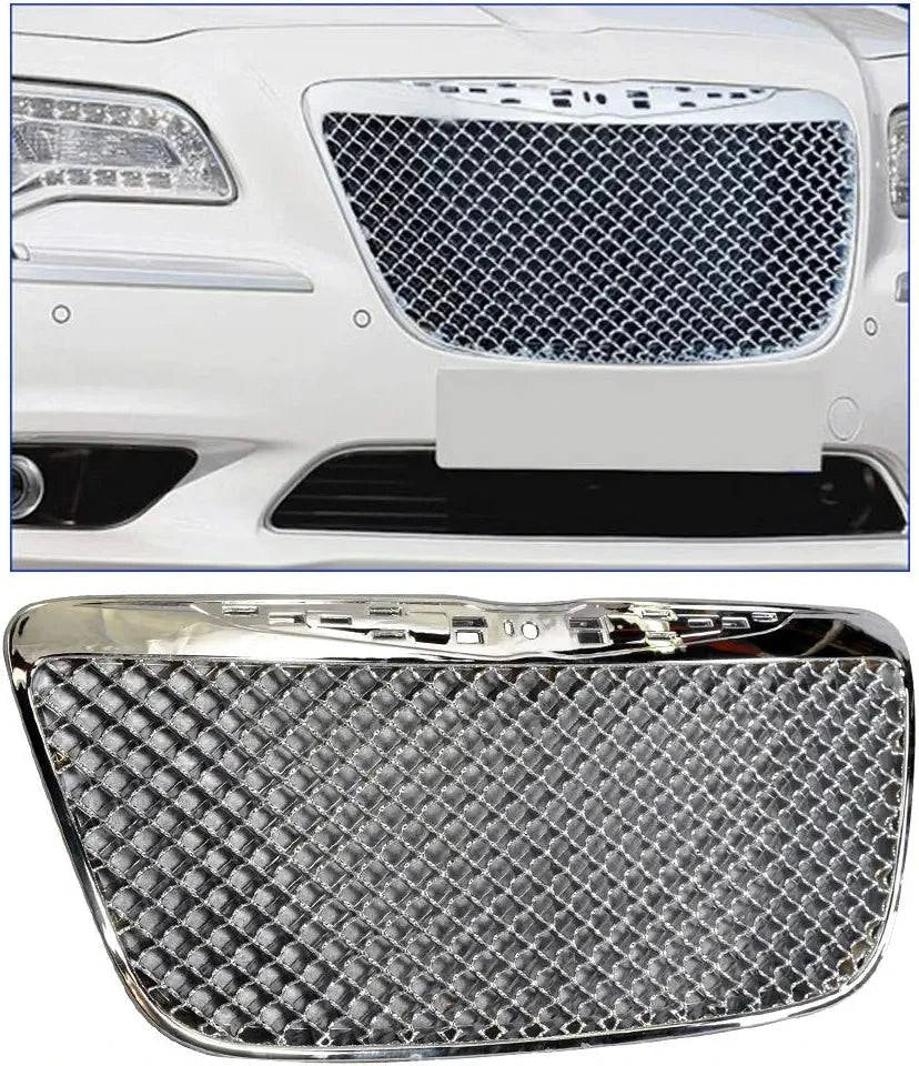 2011-2014 Chrysler 300 Base/C/S B Style Front Grille Chrome Replacement - Upgrade Your Car's Appearance for Street Style & Car Shows
