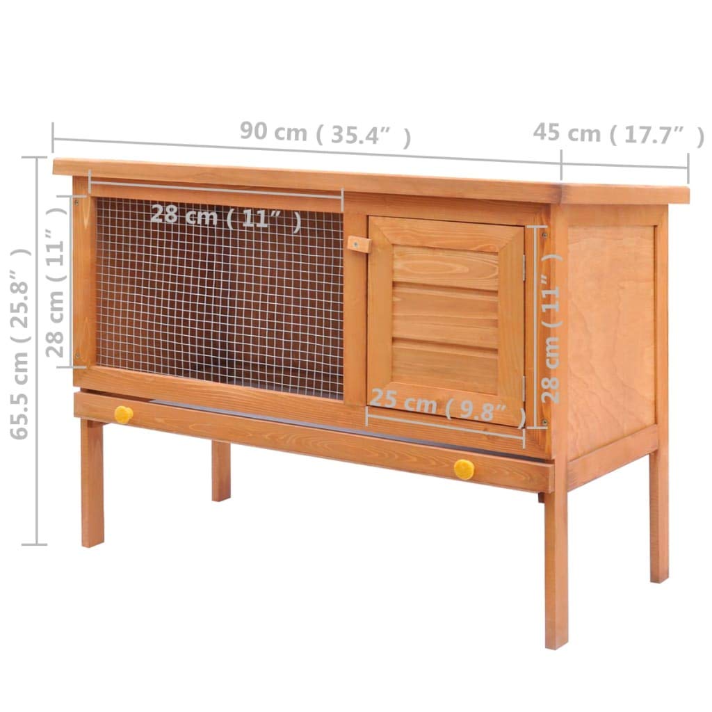 Premium FAMIROSA Outdoor Rabbit Hutch with Pull-Out Tray - Weather-Resistant Wooden Bunny House for Small Animals | Indoor & Outdoor Pet Cage for Rabbits, Guinea Pigs & Poultry | Perfect for Backyard, Garden & Patio Use
