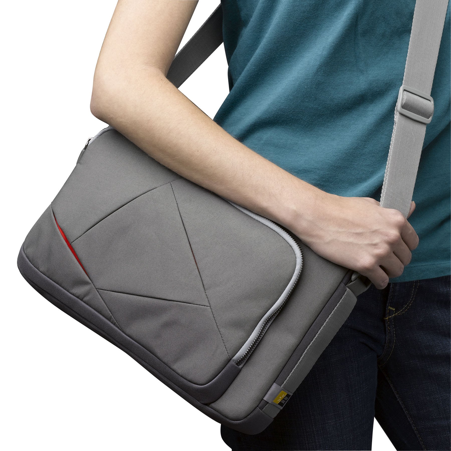 Case Logic ULA-112 12-Inch Laptop Briefcase for PC & 13-Inch MacBook - Durable Gray Business Attache Case - Perfect for Office, Travel & Commuting