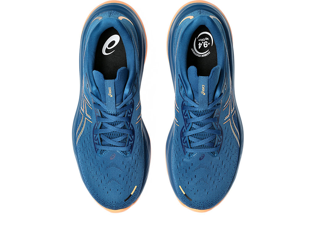 ASICS Men's Cumulus 26 Running Shoes - Navy/Orange Cushioned Road Sneakers for Jogging, Gym Workouts & Daily Comfort Walking