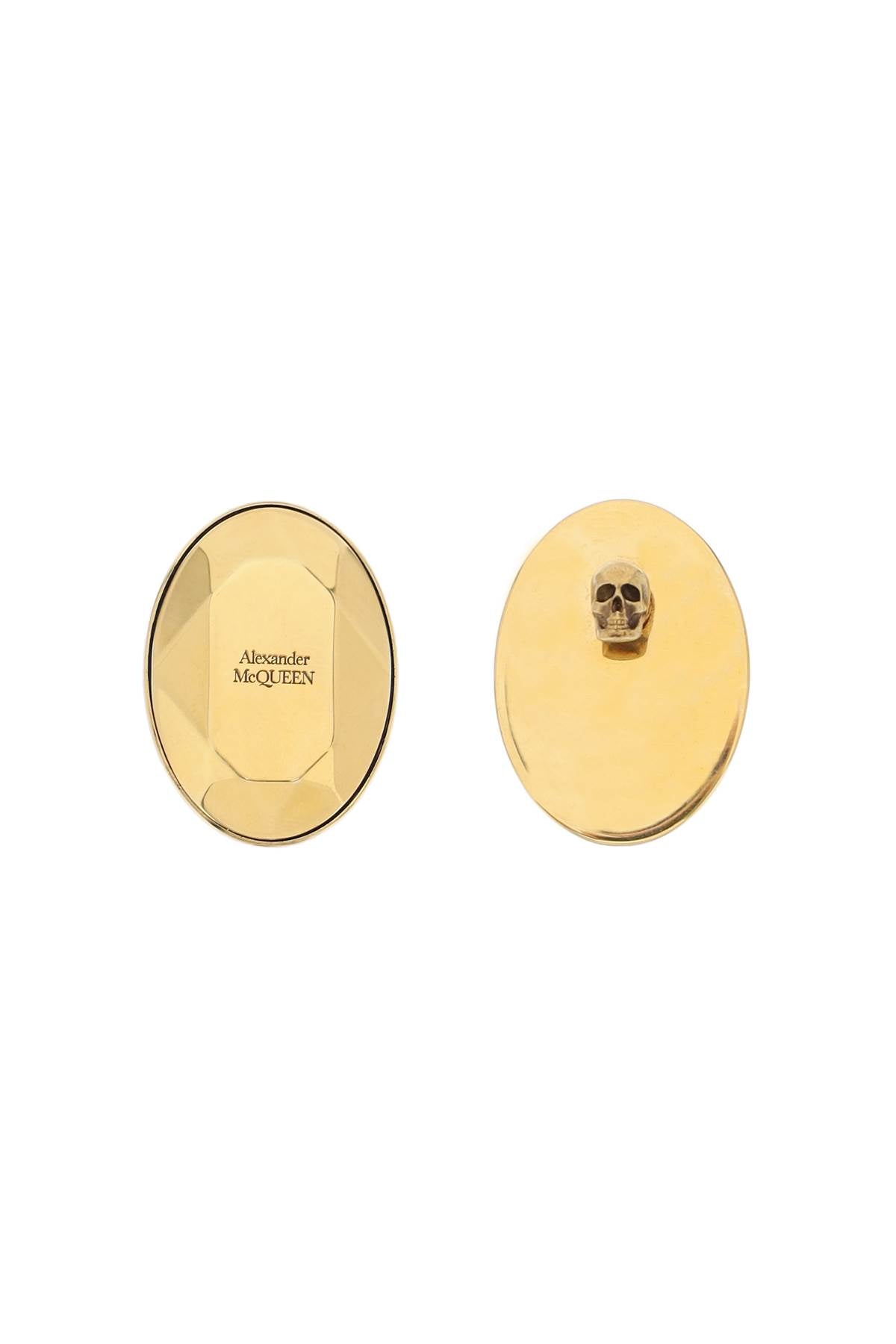Alexander McQueen Faceted Stone Stud Earrings for Women - Luxury Fashion Jewelry Gift for Her - Perfect for Parties, Weddings & Special Occasions