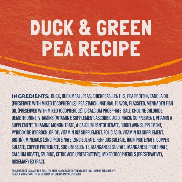 Natural Balance Reserve Grain Free Duck & Green Pea Recipe Dry Cat Food - High Protein, Limited Ingredient Diet for Cats with Sensitive Stomachs - Perfect for Indoor Cats & Allergies Relief
