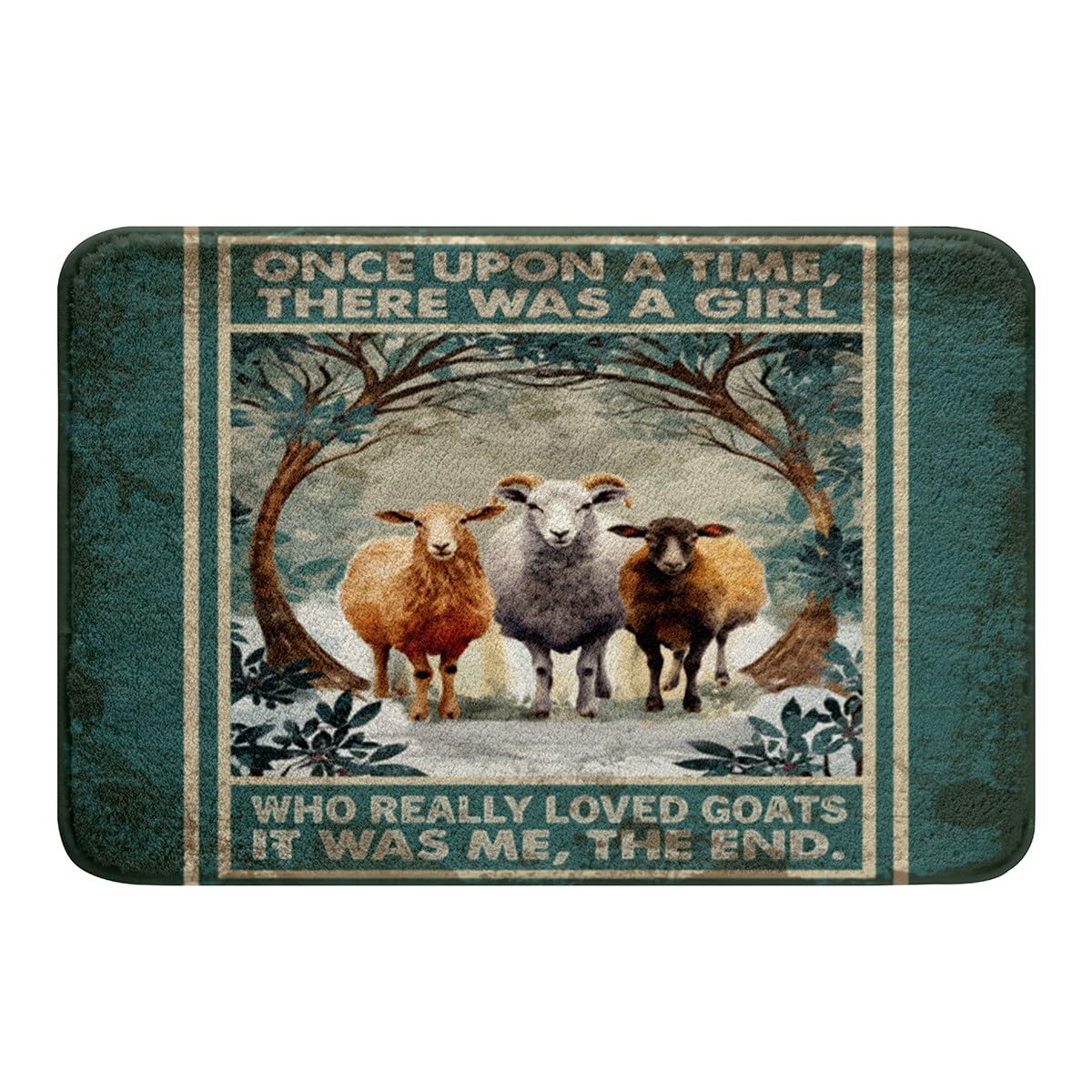 Non-Slip Goat Bath Mat - Farmhouse Vintage 20