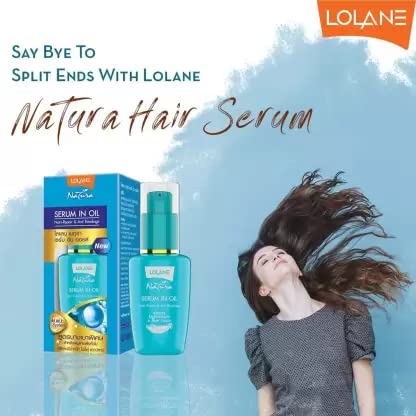Lolane Hair Growth Serum with Almond Oil & Vitamin E - Stops Hair Loss & Promotes Growth for Men & Women - 50ml - Perfect for Thinning Hair & Scalp Care