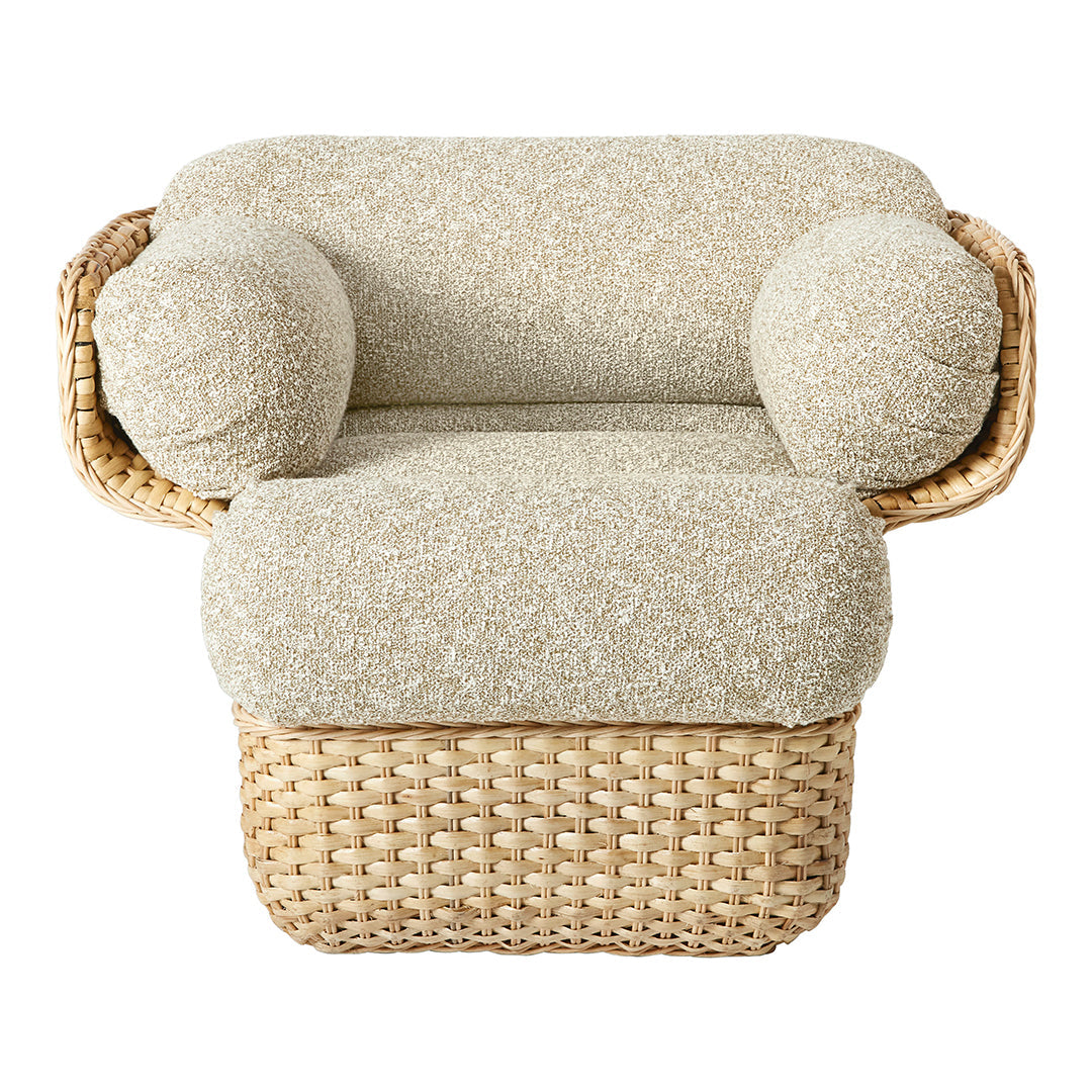 Premium Wicker Basket Lounge Chair for Patio, Garden & Poolside - Comfortable Outdoor Relaxation Furniture