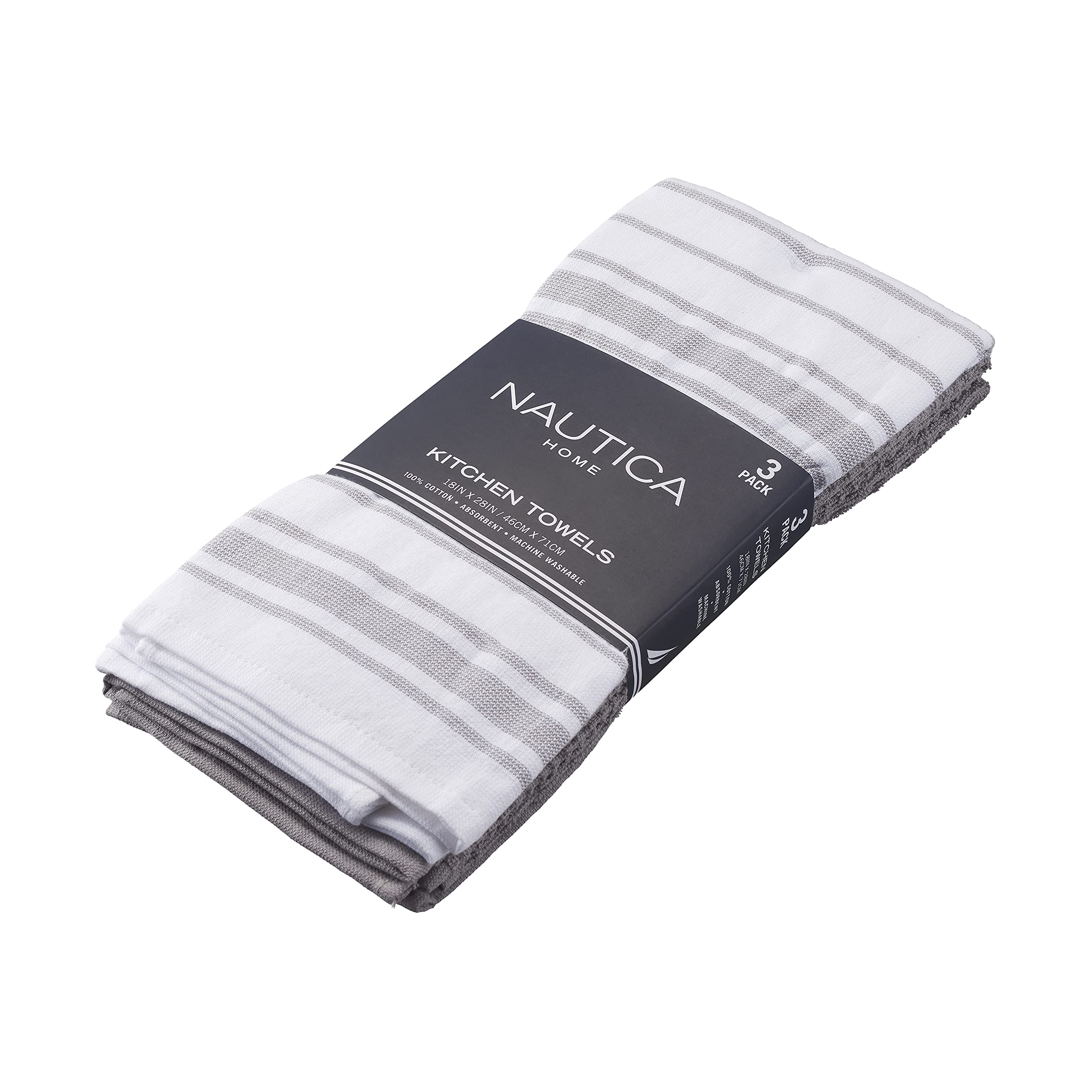 Nautica 100% Cotton Kitchen Towels Set of 3 | 18