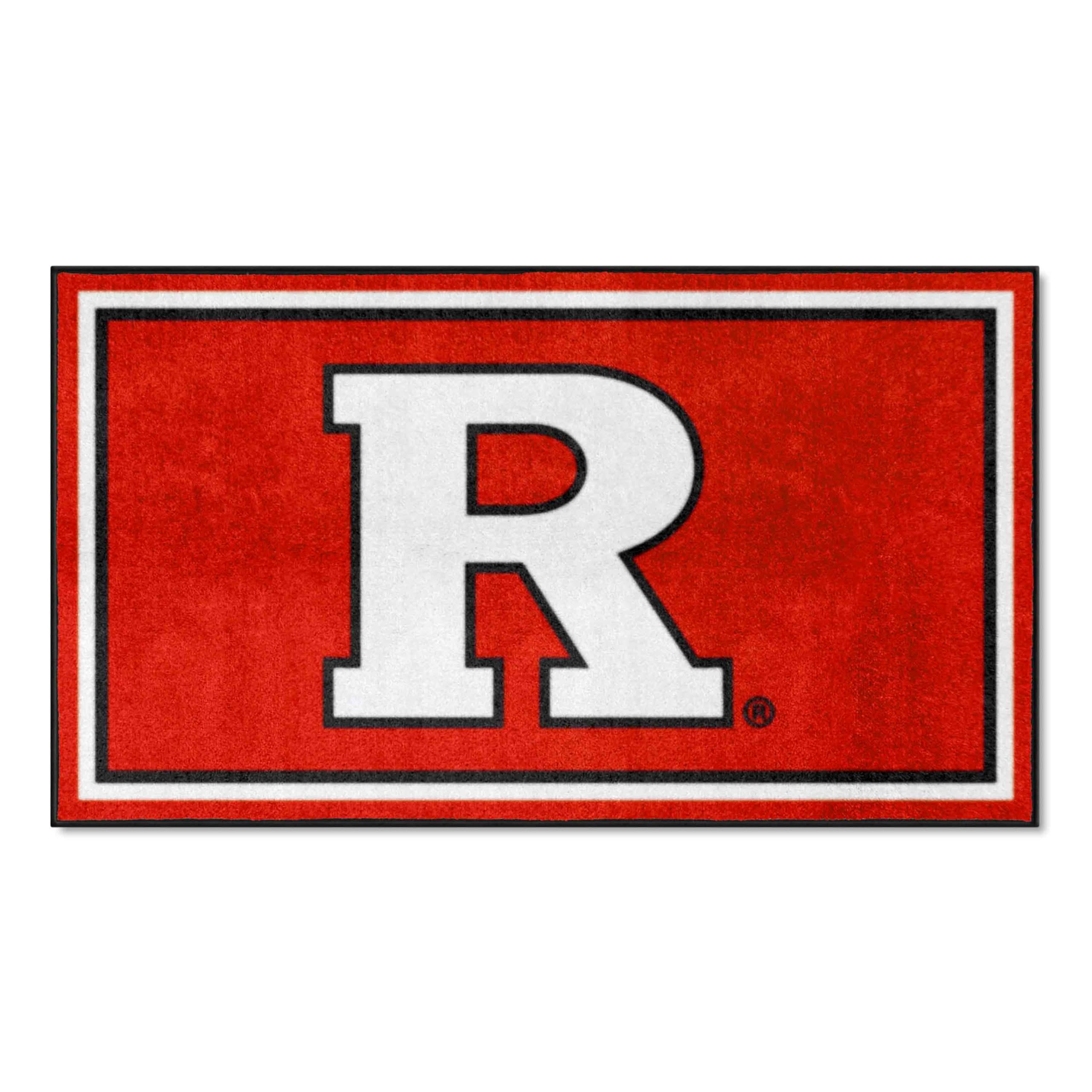 FANMATS NCAA Rutgers Scarlet Knights 3ft x 5ft Plush Area Rug - Soft Sports Fan Rug for Living Room, Game Room & Tailgating - Durable Home Decor Mat for College Football Fans