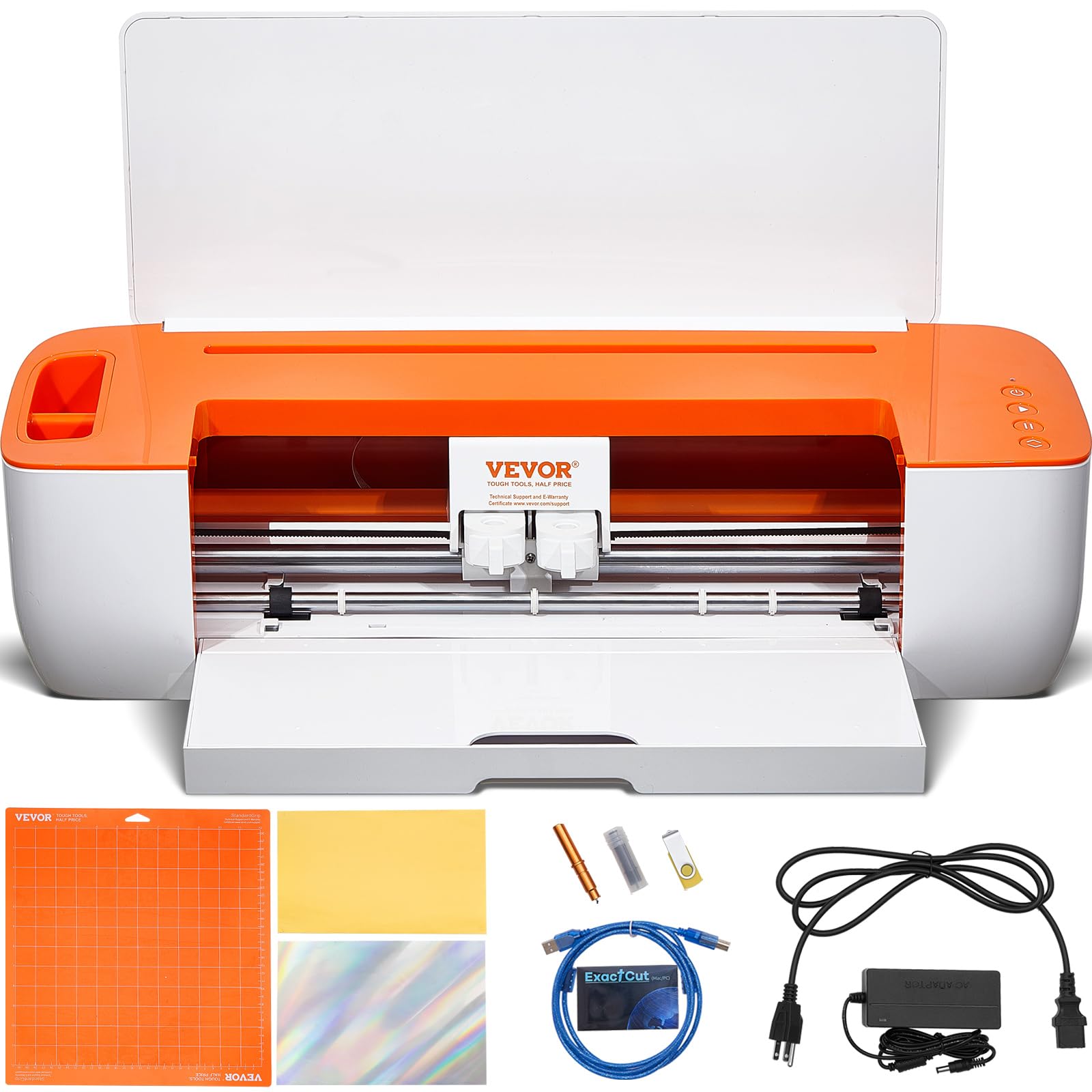 VEVOR Bluetooth Vinyl Cutter Machine - Compatible with iOS, Mac, Android & Windows - DIY Cutting Plotter with Massive Design Templates - Perfect for Custom Cards, Home Decor, Sign Making & Craft Projects