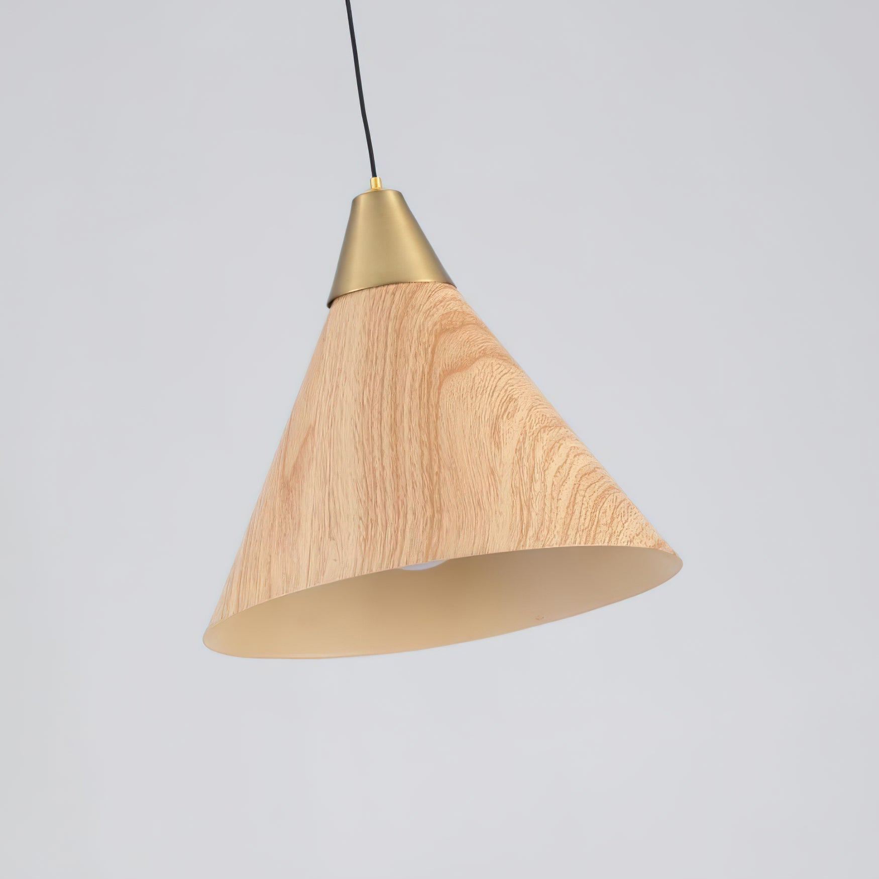 Modern Wood Grain Pendant Lamp - Handcrafted Natural Wood Ceiling Light Fixture for Dining Room, Kitchen Island & Bedroom Decor