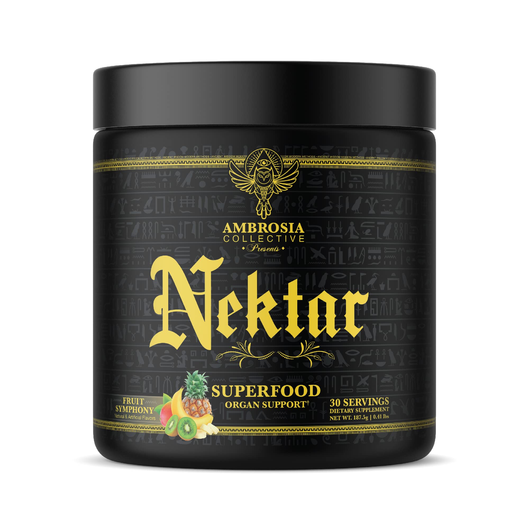 Ambrosia Nectar Superfood Powder - Organic Complete Health Supplement with Antioxidants | 30 Servings (Fruit Blend) | Boost Energy & Immunity for Busy Professionals & Athletes