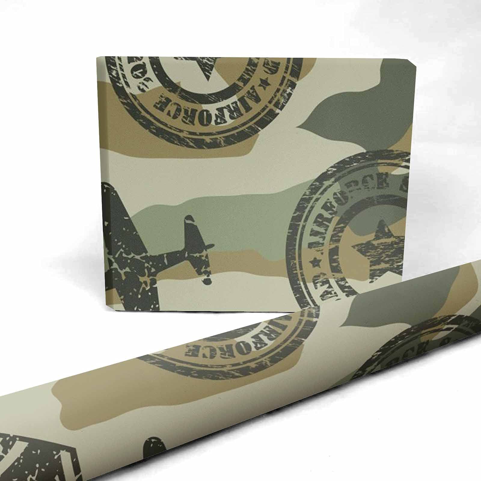 Military Badges Pattern Wrapping Paper Roll - 1 Sheet for Anniversary, Holidays, and Gifts | Perfect for Party Decorations, Present Wrapping & Special Occasions