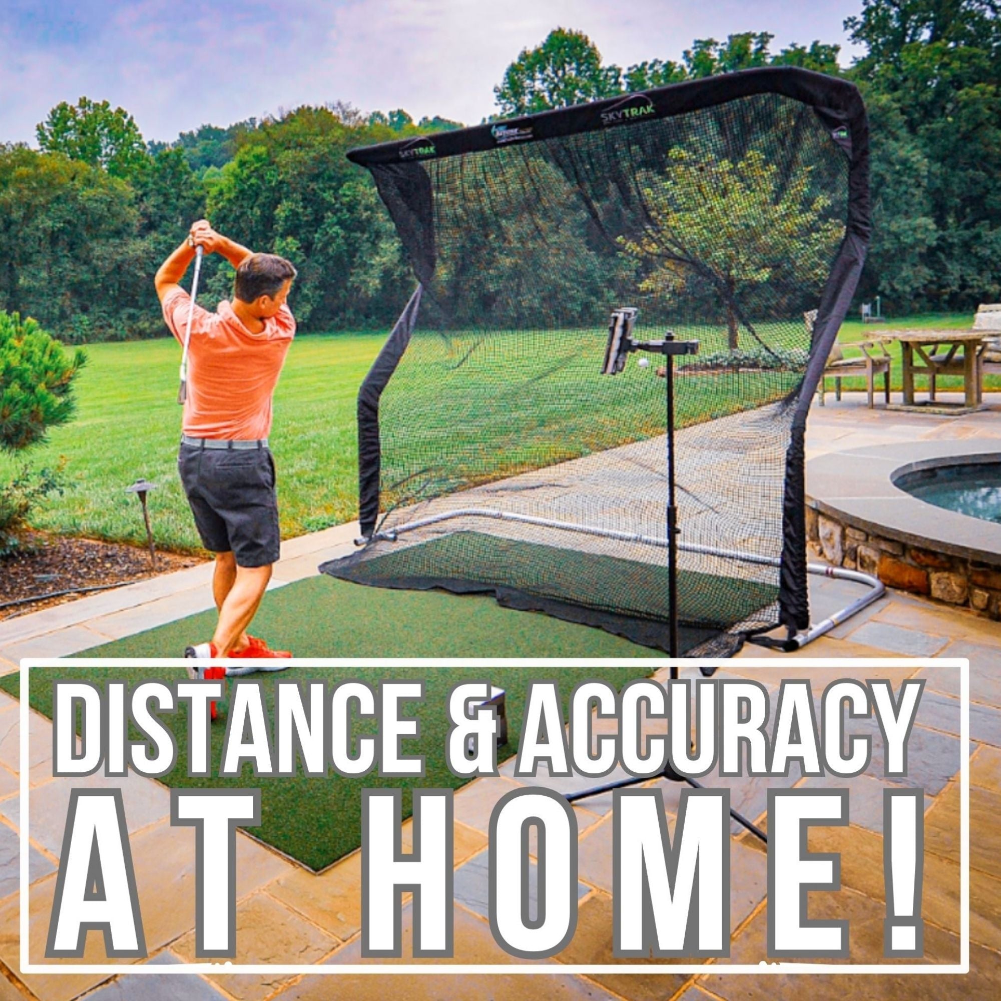 The Net Return Home Series V2 7'x7' Golf Practice Net - Premium Golf Hitting Net for Indoor/Outdoor Training, Backyard & Driving Range Use