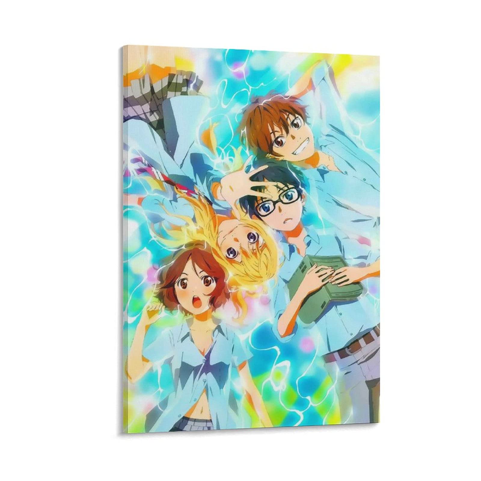 Anime Cartoon Posters - Your Lie in April Manga Wall Art Canvas Prints (24x36inch/60x90cm) - Modern Home Decor, Room Aesthetic, Unframed/Framed Options - Perfect for Bedroom, Living Room & Office Decorations