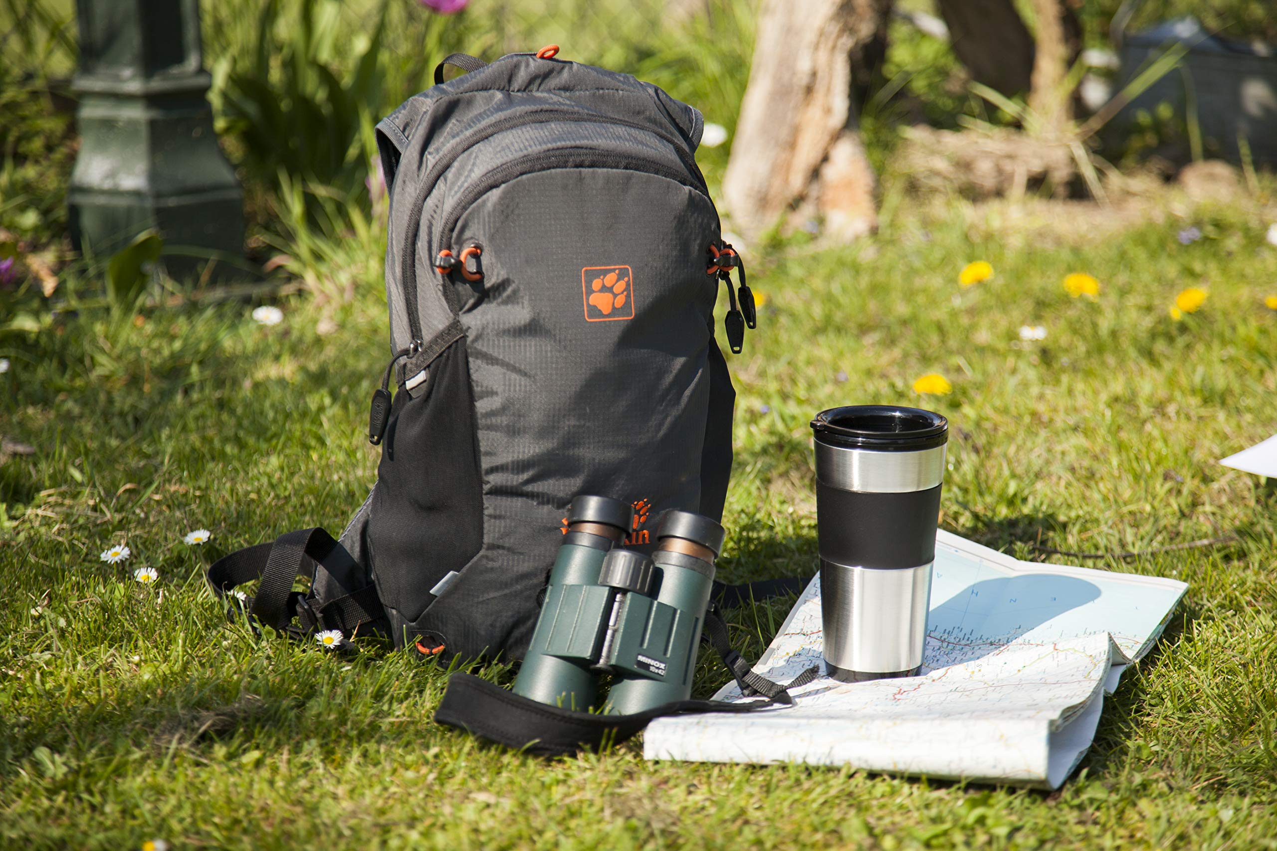 Bestron Stainless Steel Coffee Maker with Thermal Insulated Travel Mug - Perfect for Home, Office & Camping Use