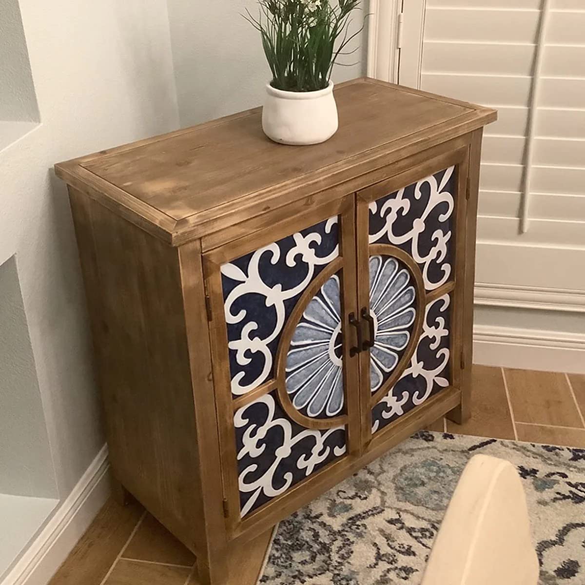 PHI VILLA Accent Cabinet with Doors - Modern Sideboard Buffet Cabinet for Living Room Storage, Entryway Hallway Organizer, Farmhouse Style Home Decor Furniture for Dining Room & Bedroom