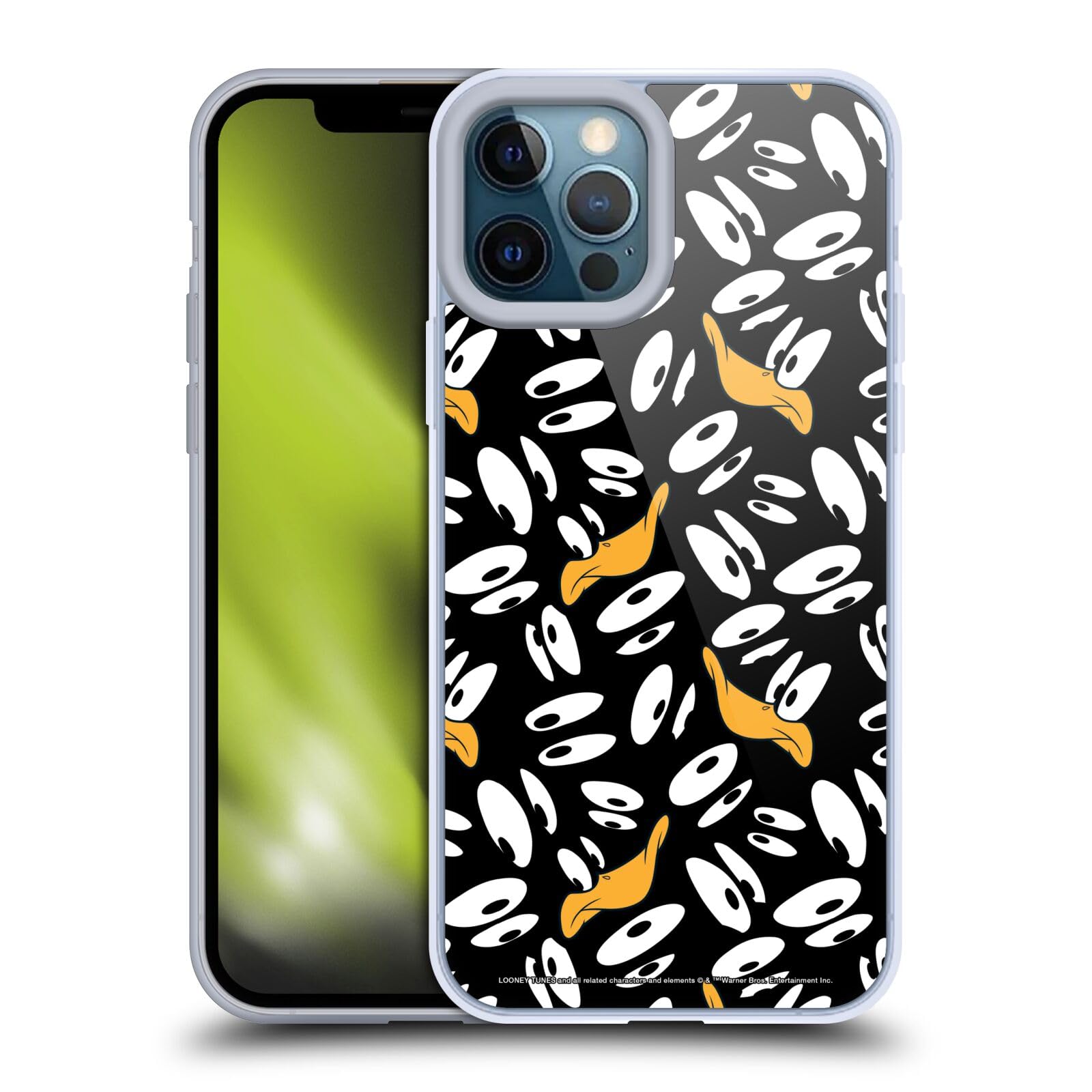 Officially Licensed Looney Tunes Daffy Duck Soft Gel Phone Case for Apple iPhone 12 Pro Max - Cute Cartoon Design, Shock-Absorbent Protection for Everyday Use, Work & Travel