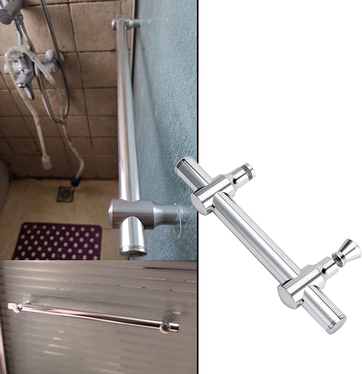 MIQXUAN Adjustable Stainless Steel Shower Door Handle - Polished Chrome Push Pull Knob for Glass Shower Screens & Towel Bars | Perfect for Bathroom, Spa & Home Renovation Projects