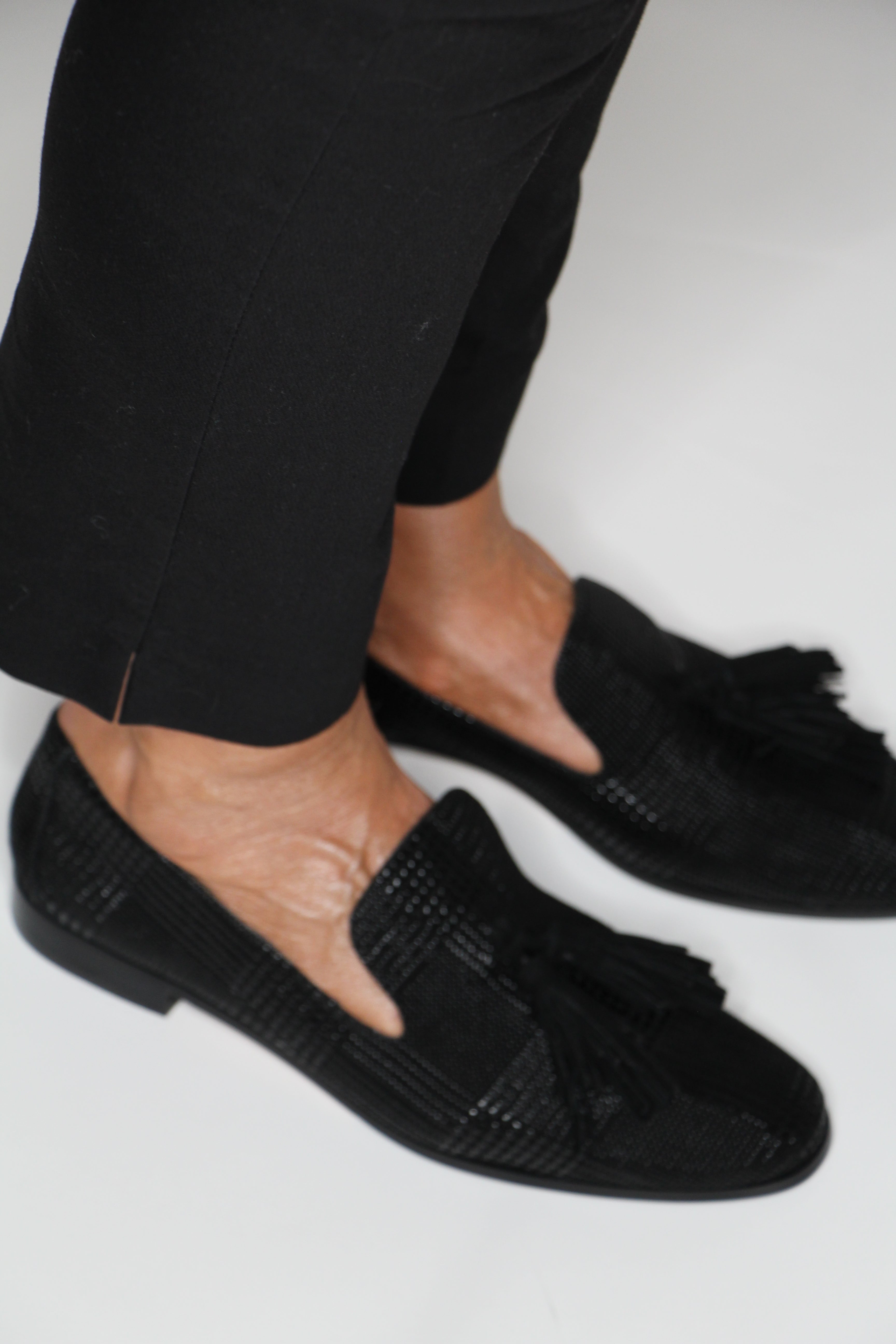 Pedro Miralles Men's Black Leather Loafers with Tassel - Stylish & Comfortable Slip-On Dress Shoes for Business, Office & Formal Occasions