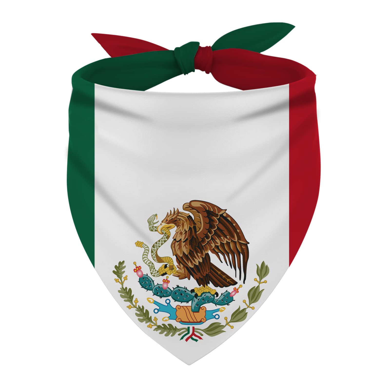Mexican Independence Day Dog Bandana - Adjustable Triangle Bib Scarf for Small & Medium Dogs & Cats - Perfect for Pet Parties, Parades & Celebrations