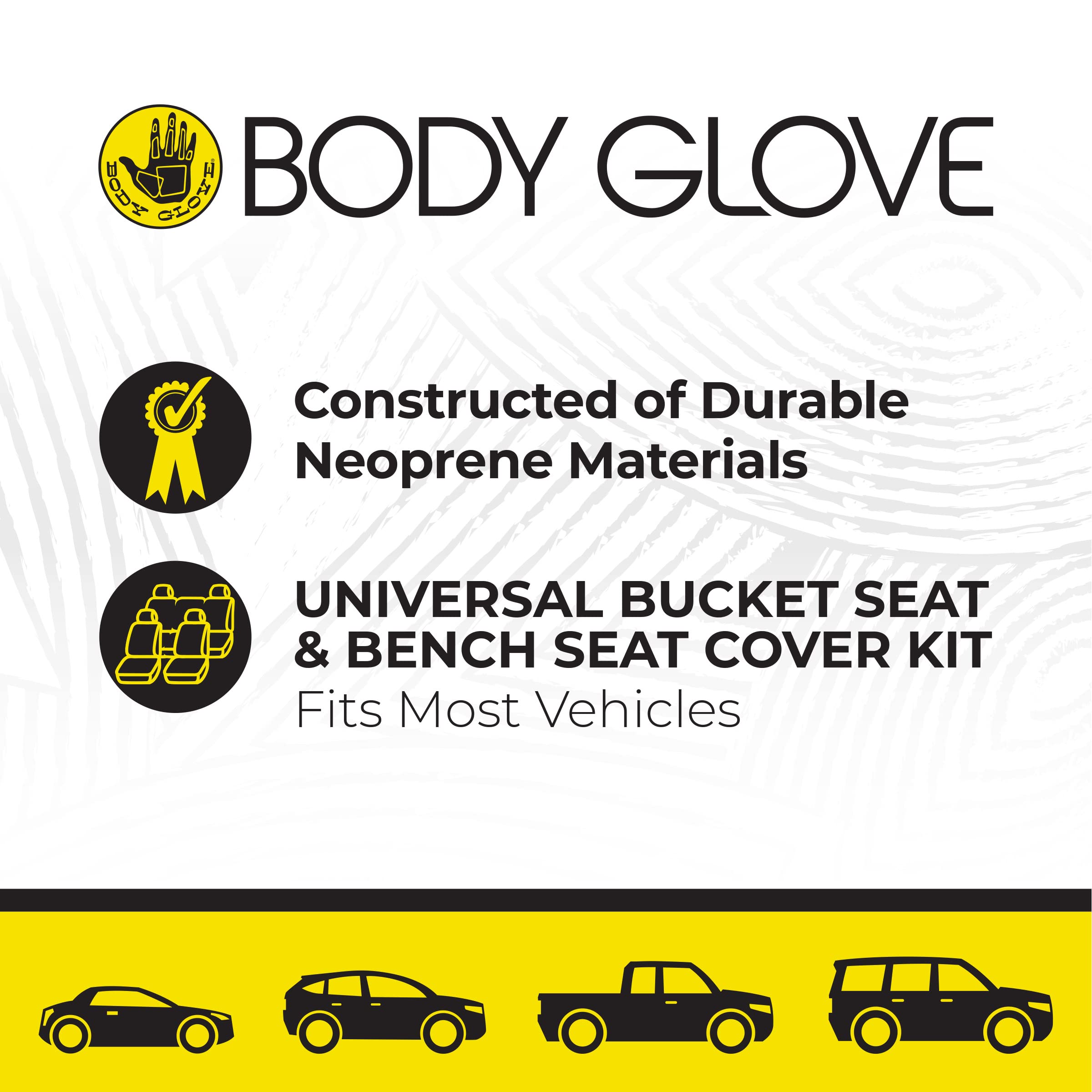 Body Glove Bell 22-1-70418-9 Waterproof Seat Cover Set with NeverWet Technology - Black Car Seat Protectors for Trucks, SUVs & Sedans - Perfect for Outdoor Adventures, Pets & Spill Protection