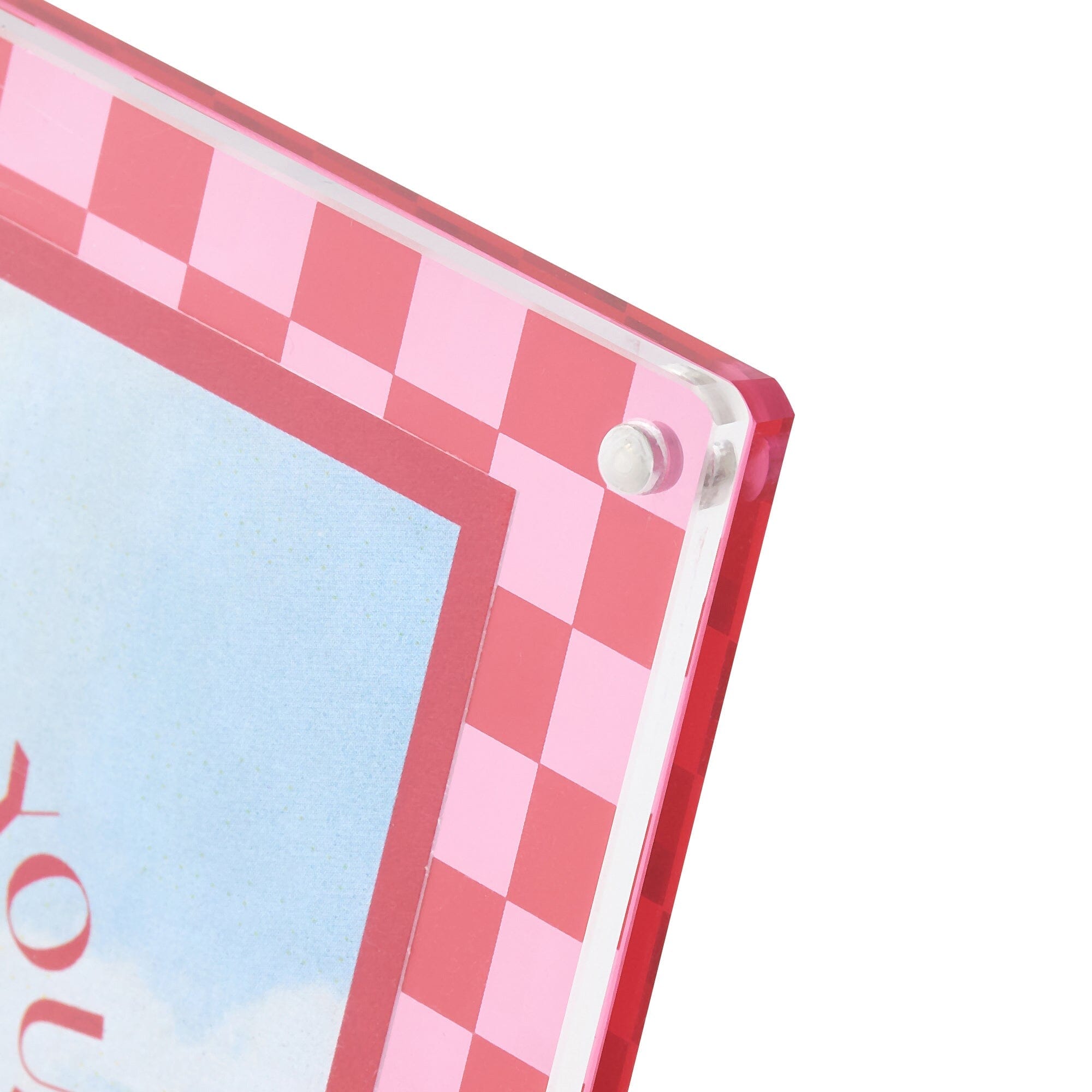 Vibrant Pink Acrylic Photo Frame - Small Decorative Picture Display for Home, Office & Gifts | Perfect for Wall Decor, Desk Display & Party Decorations