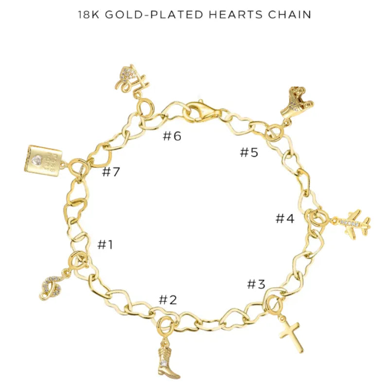 Elegant Charm Bracelet with Assorted Charms - Perfect for Gifts, Parties & Everyday Wear | $74.00