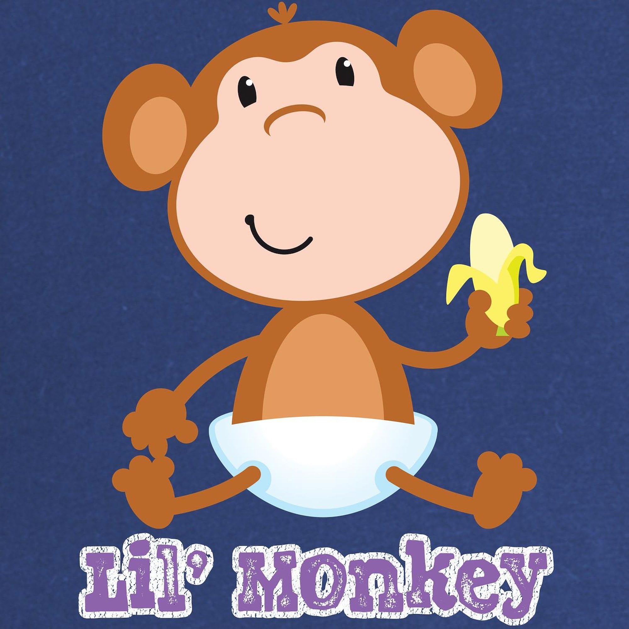 Lil' Monkey Smile Maternity Dark T-Shirt - Women's Ruched Side Pregnancy Tee for Comfort & Style | Perfect for Baby Showers, Maternity Photos & Everyday Wear