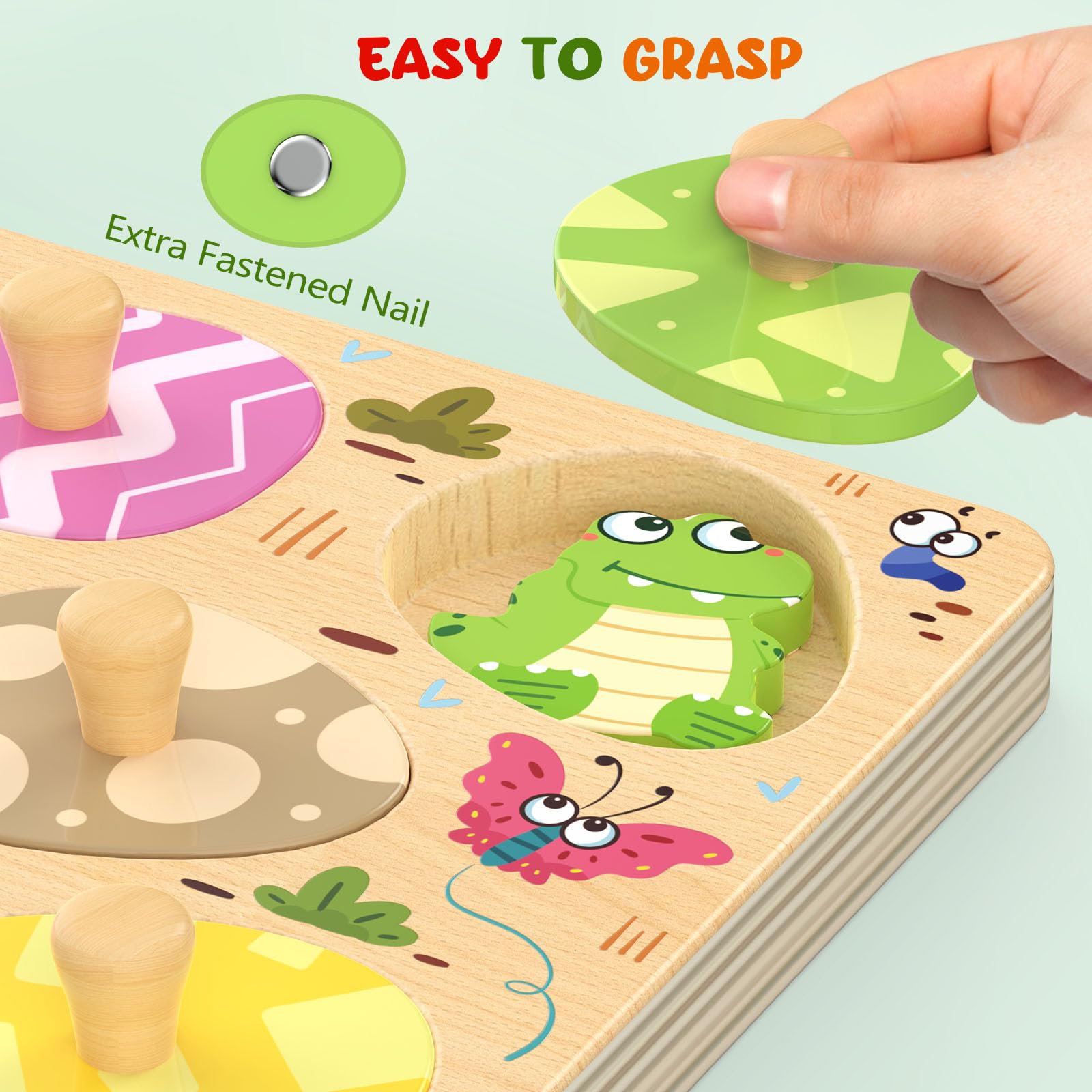 Wooden Animal Matching Egg Puzzle - 8 Piece Montessori Toddler Learning Toy for Boys & Girls | Educational Preschool Activity, Easter & Birthday Gift for Kids | Perfect for Early Childhood Development & Sensory Play