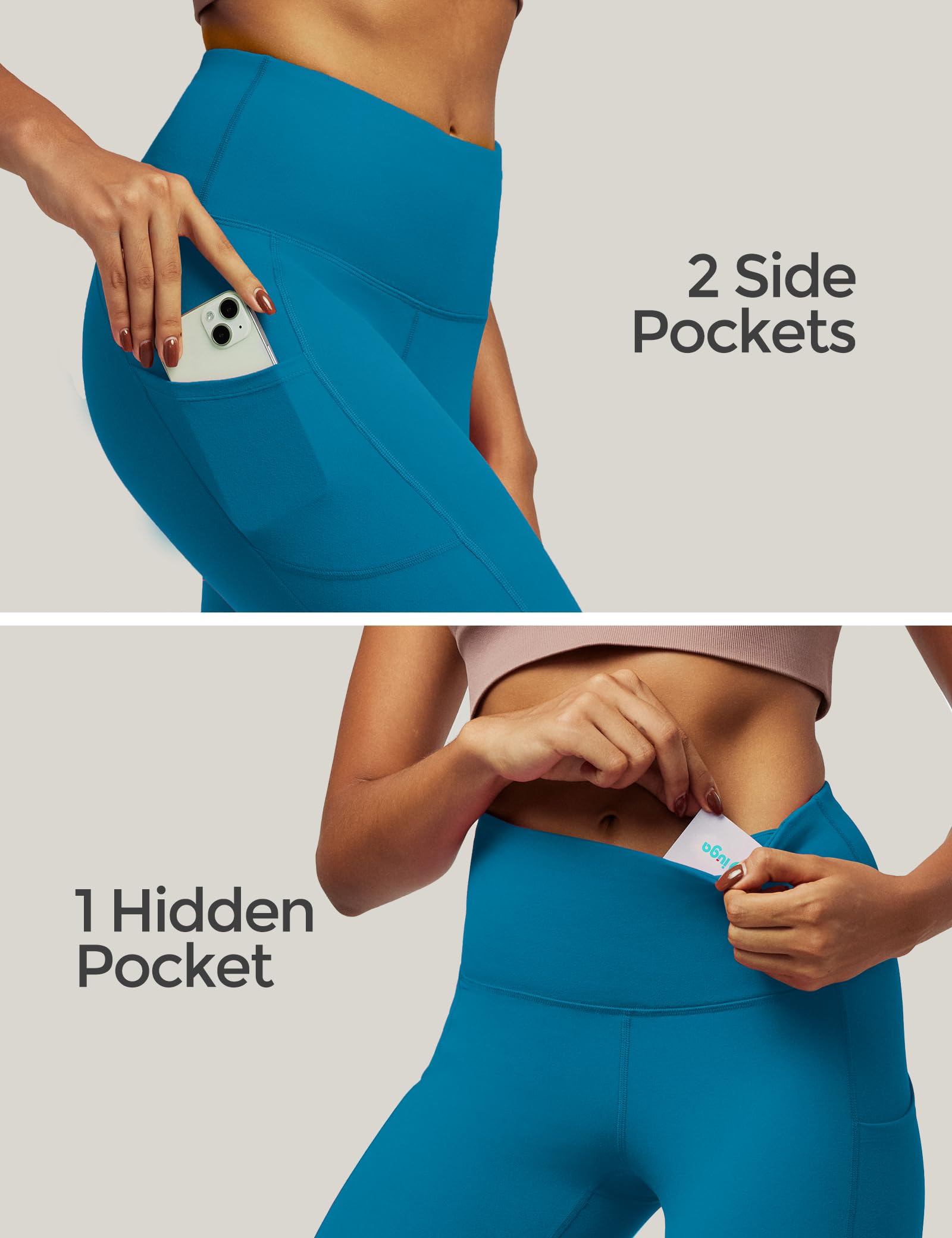 High Waist Yoga Pants with Pockets for Women - Tummy Control Workout Leggings, 4-Way Stretch Comfortable Fitness Pants | Perfect for Yoga, Gym, Running & Everyday Wear