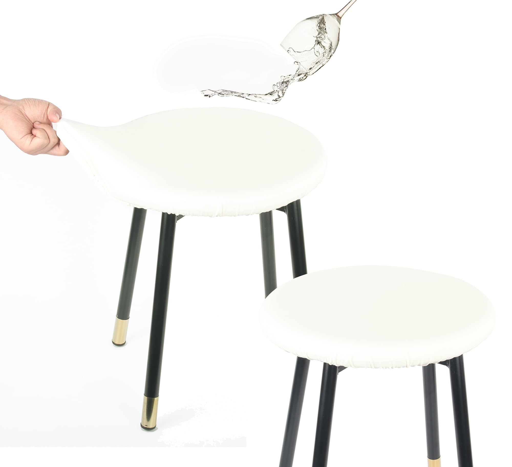 Sigmat Round Stretch Waterproof Bar Stool Seat Covers 15