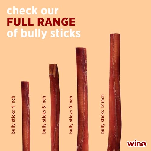 Premium Bully Sticks for Dogs - 5 Pack of 4 Inch All-Natural Beef Chews | 100% Digestible, Odor-Free, High Protein Dog Treats | Supports Dental Health & Reduces Destructive Chewing | Perfect for Training Rewards, Teething Puppies & Anxious Dogs