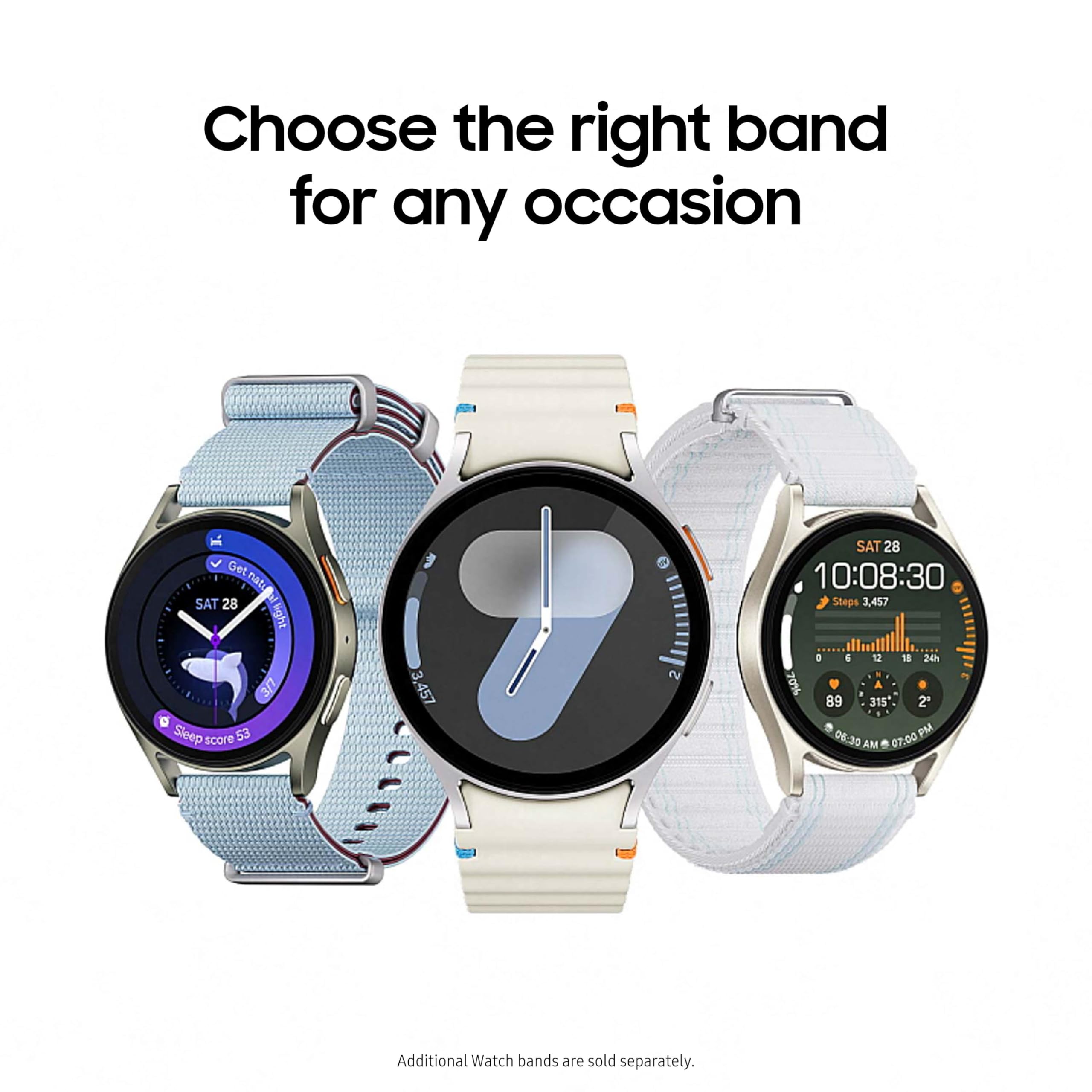 Samsung Galaxy Watch 7 44mm Bluetooth Smartwatch - AI Fitness Tracker with Heart Rate Monitor, Sleep Tracking, Energy Score & Wellness Tips | 2024 US Version (Silver) | Perfect for Workouts, Running & Daily Health Monitoring | 1-Year Warranty