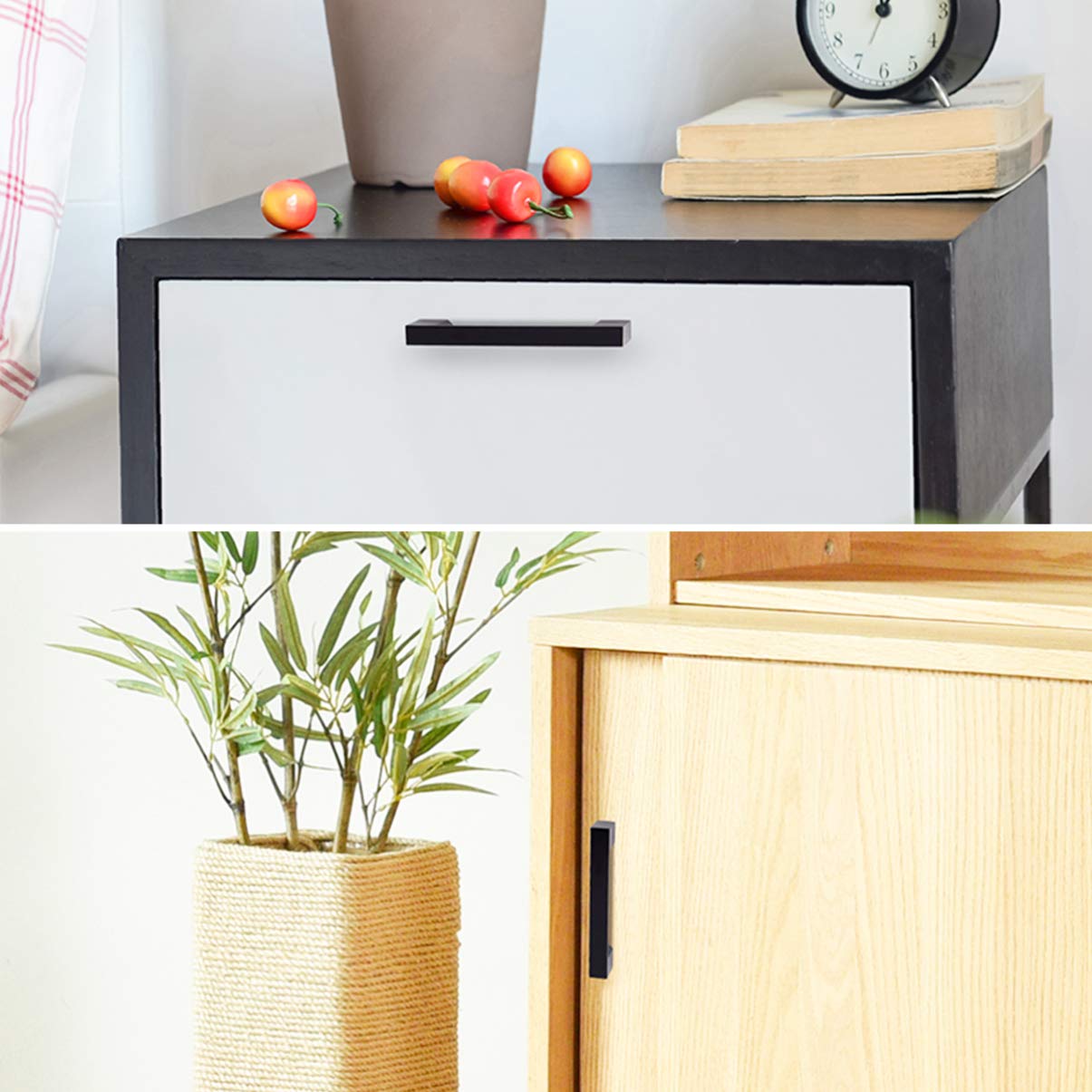 Veemoon 5-Pack Matte Black Modern Cabinet Knobs - Dresser Drawer Pulls, Kitchen Cupboard Handles, Wardrobe Door Knobs for Home Furniture (Ideal for Kitchen Cabinets, Bedroom Dressers & Bathroom Storage)