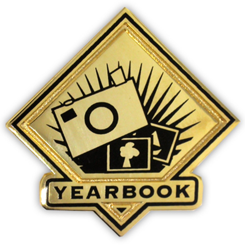 PinMart Black and Gold Yearbook Student School Teacher Lapel Pin - Perfect for Graduation Ceremonies, Teacher Appreciation Gifts & School Events