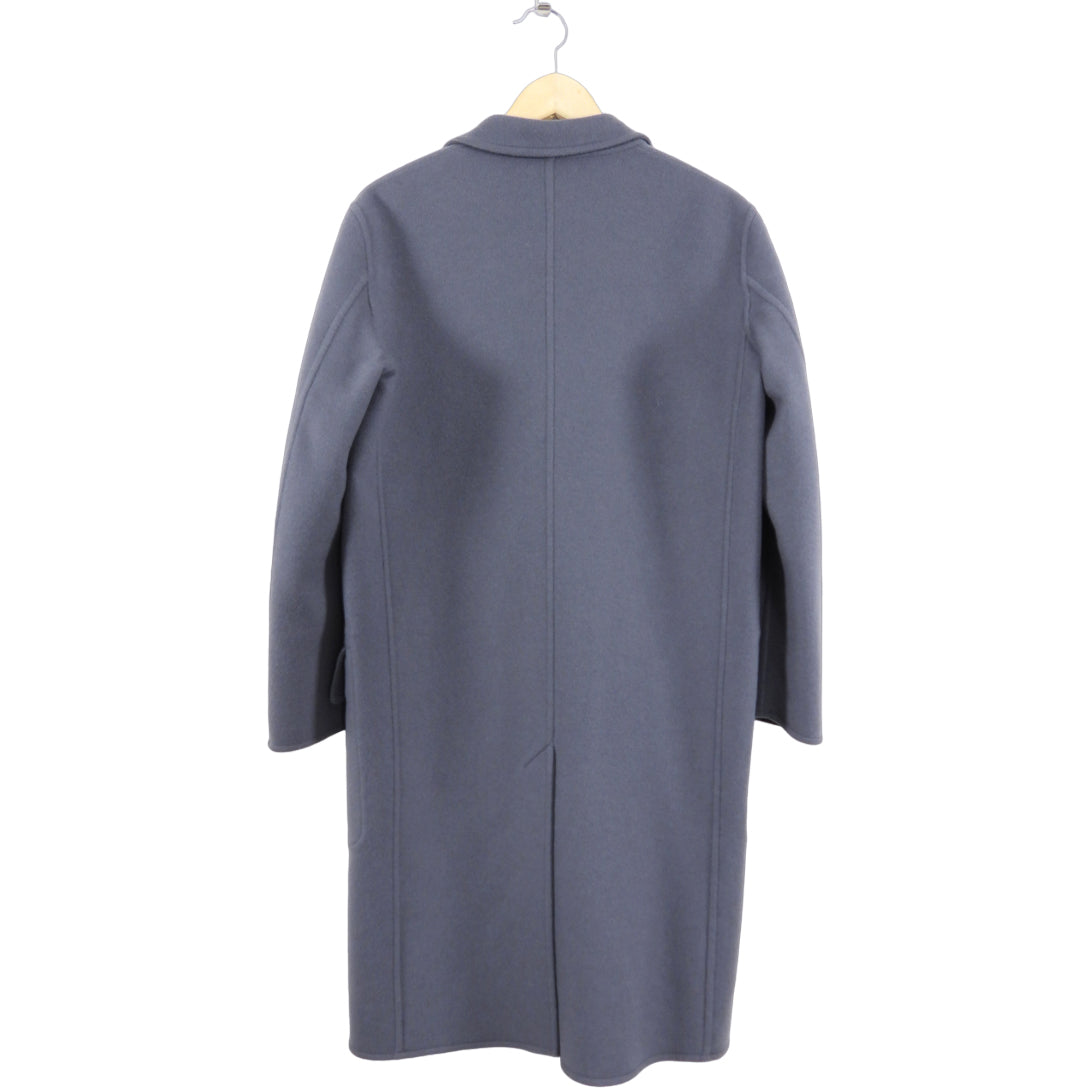 Celine Steel Grey Double Faced Cashmere Coat Women's Size 38/S - Luxury Winter Outerwear for Office & Evening Events