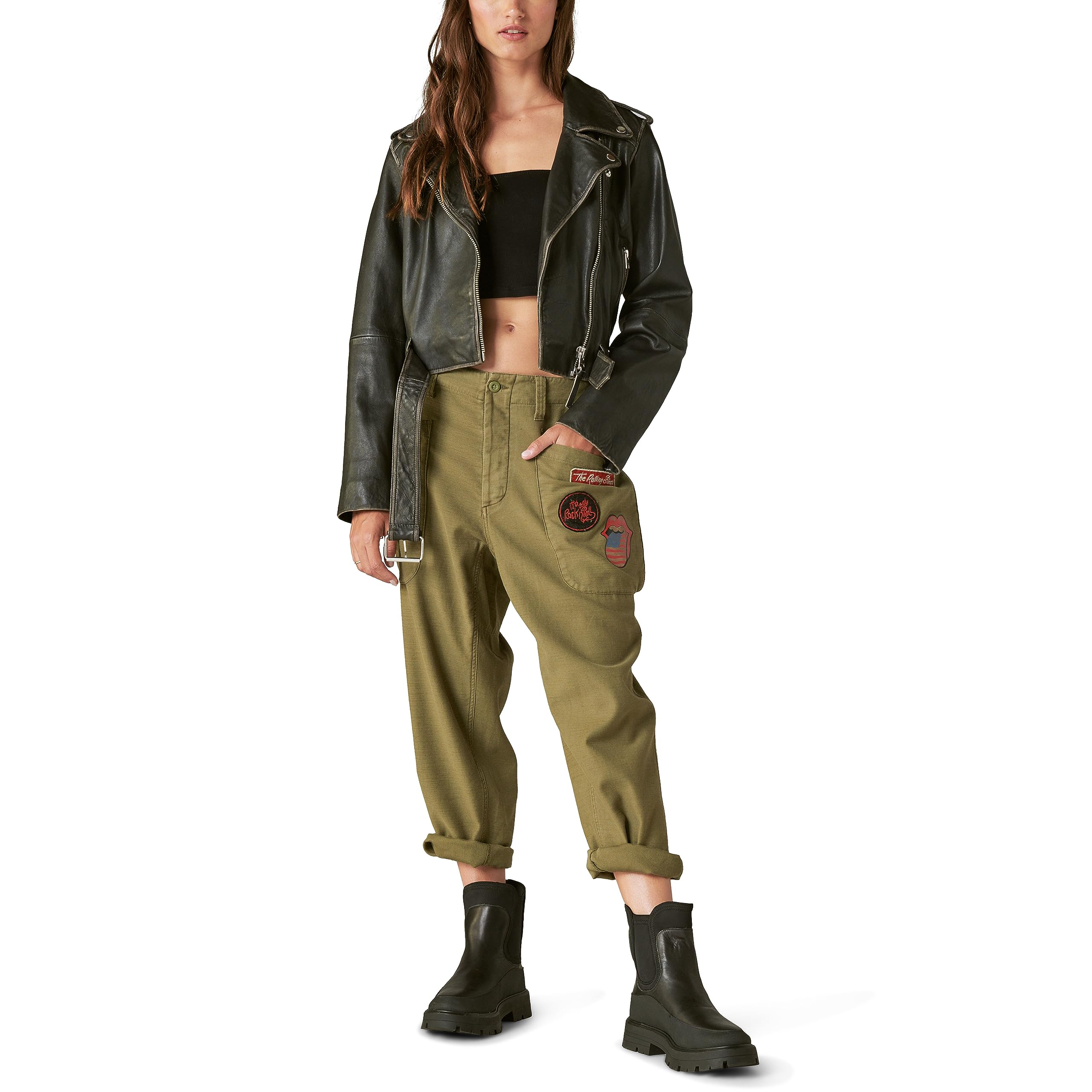 Lucky Brand Women's Rolling Stones Utility Pants - Comfortable Casual Stretch Trousers for Everyday Wear | Perfect for Work, Travel & Outdoor Activities