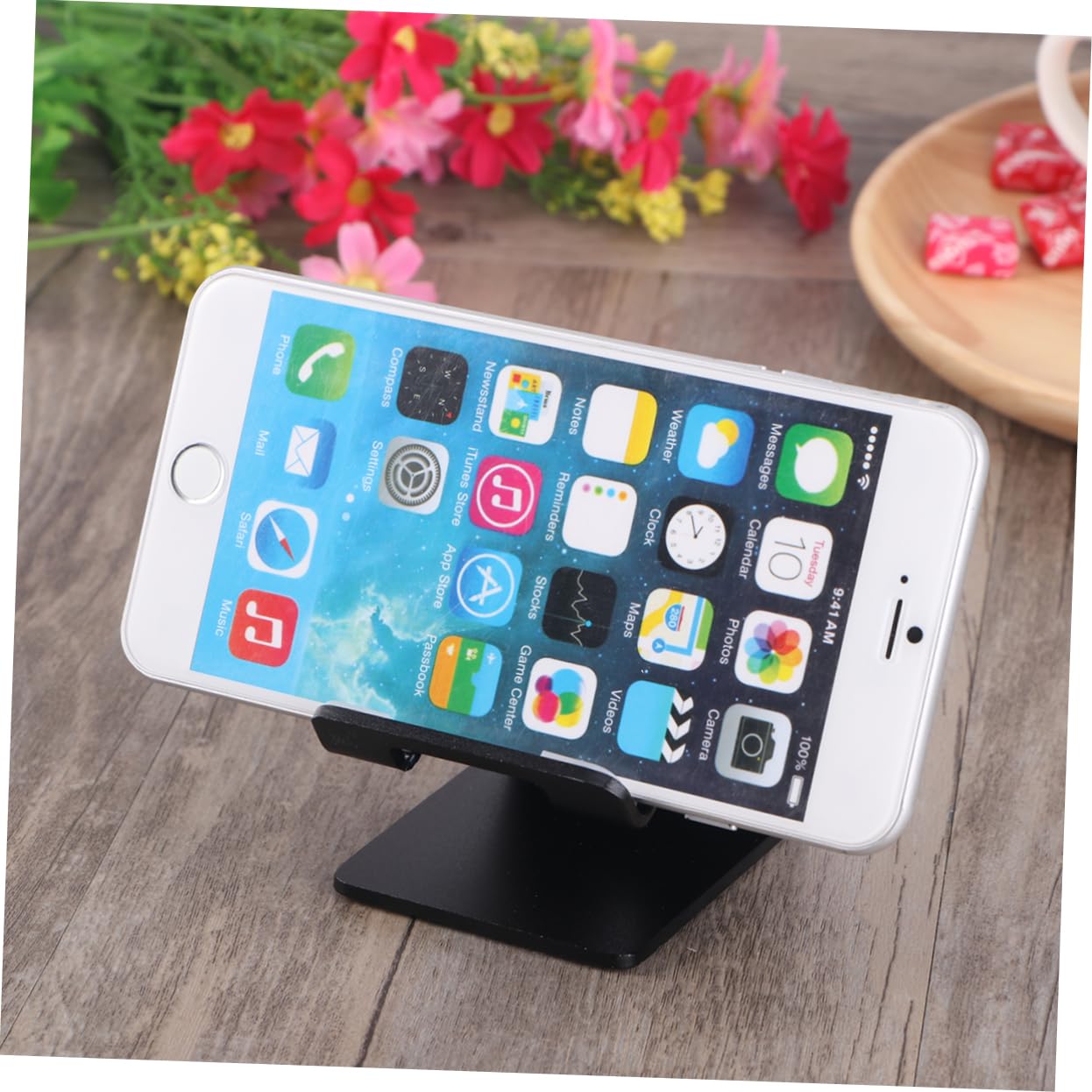 Housoutil 3-Pack Aluminum Phone Stand for Desk - Universal Tablet & Smartphone Holder with Non-Slip Pads - Perfect for Office, Home, and Travel Use