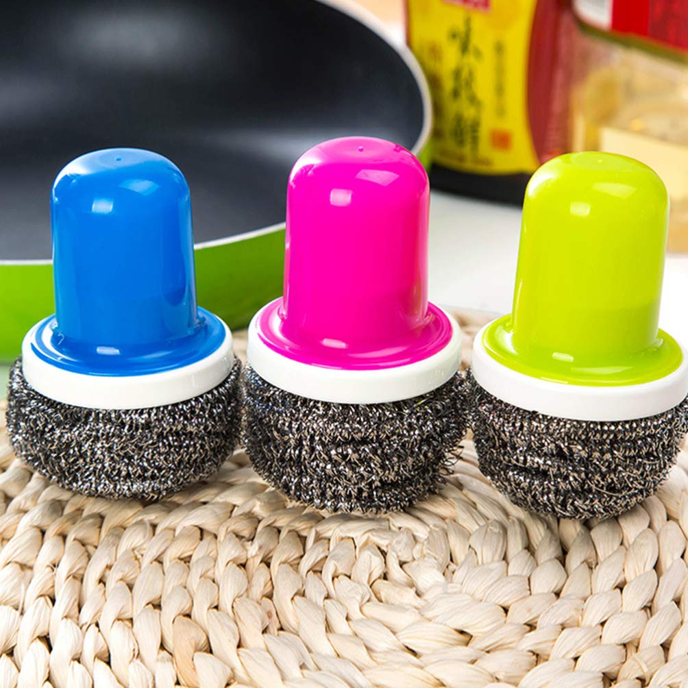 POPETPOP 5-Piece Portable Cleaning Brush Set - Kitchen Scrub Brushes for Pots, Pans & Utensils | Durable Dish Cleaning Tools with Ergonomic Handles | Perfect for Home Kitchen, Camping & Outdoor Cooking