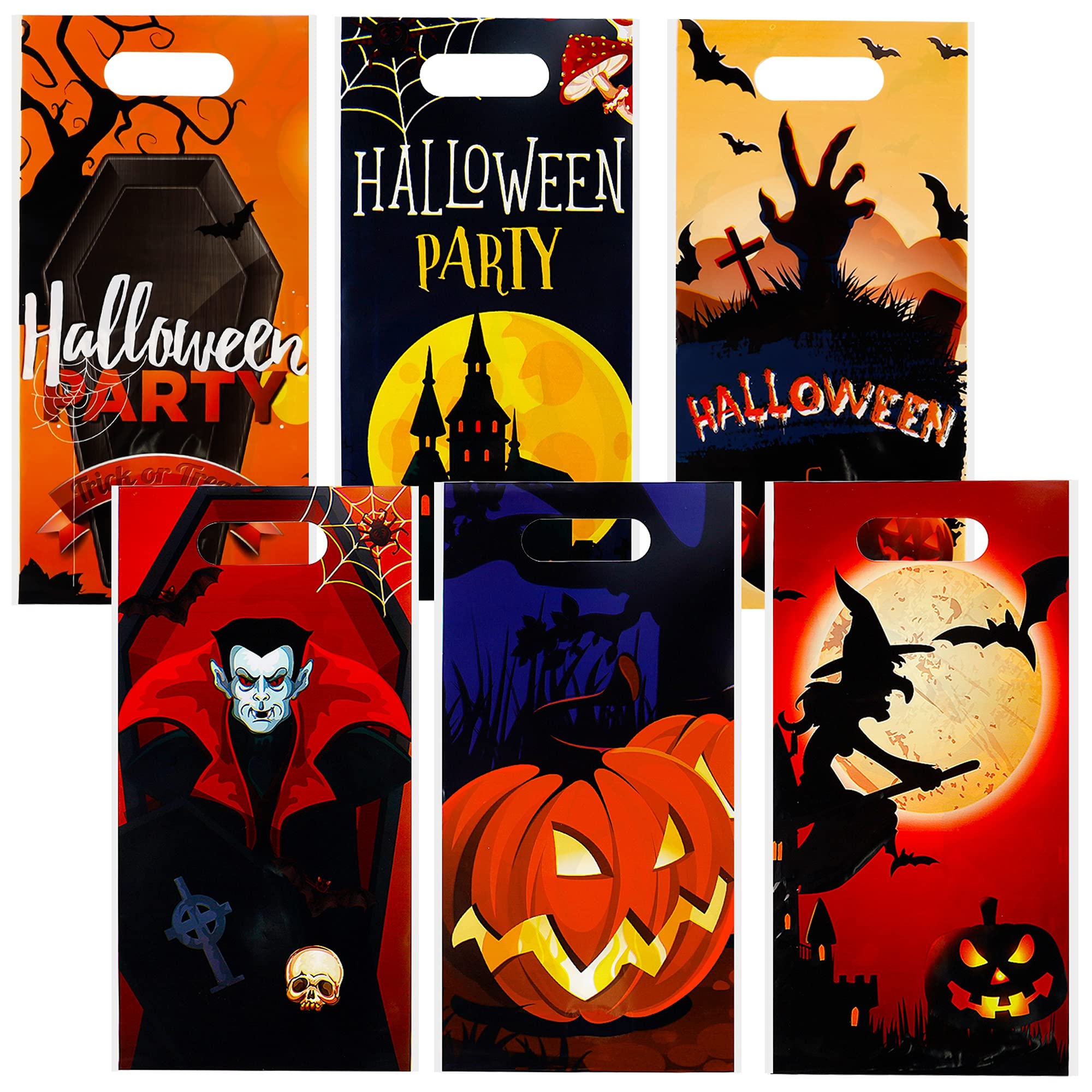 Lulu Home Halloween Party Bags - 72 PCS Small Halloween Candy Treat Bags Set for Kids, Trick or Treat Goodie Bags, Halloween Party Favors - Perfect for Classroom Treats, Trick-or-Treating & Halloween Events